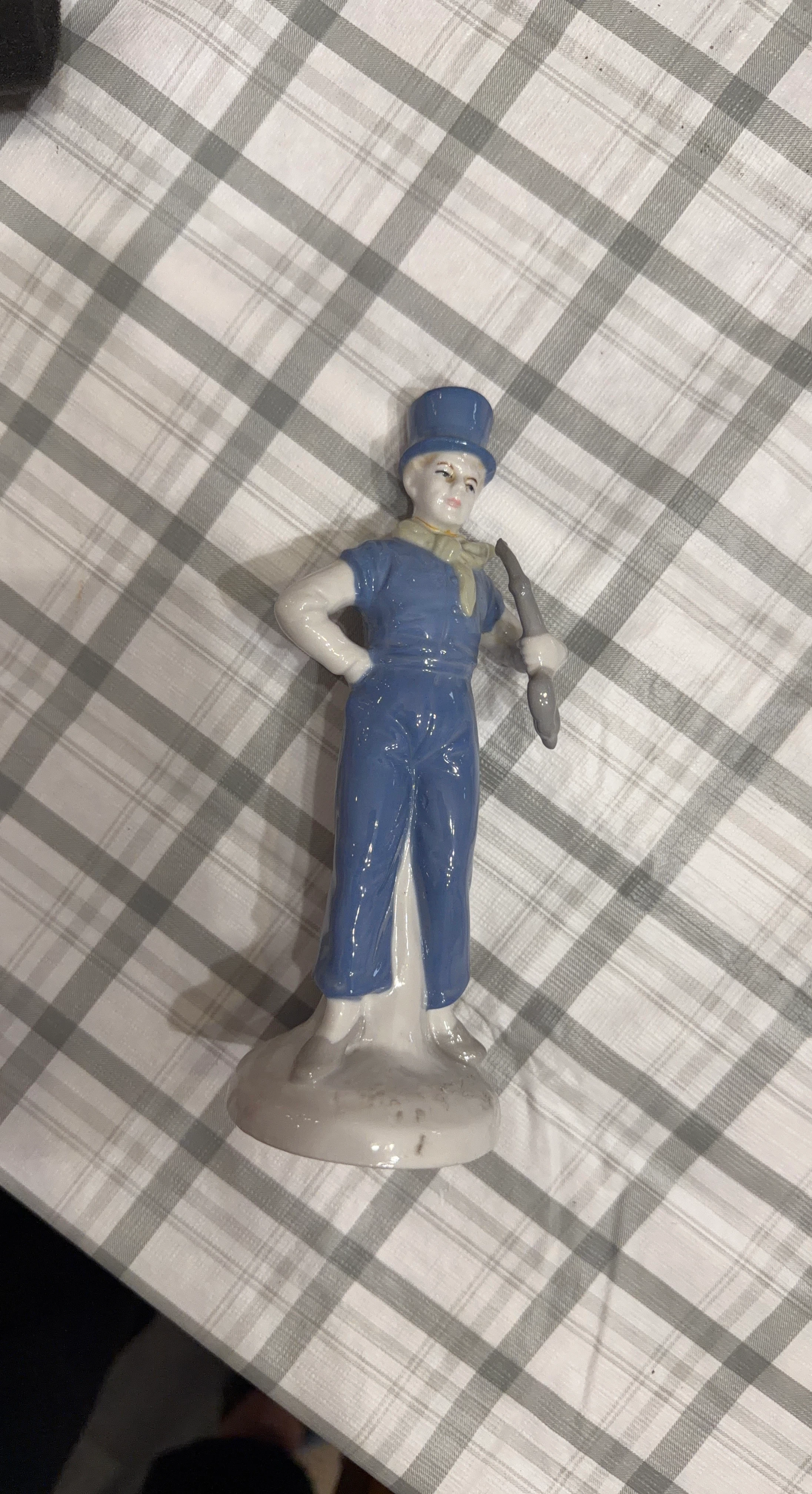 Vintage Porcelain Figurine Boy with Top Hat