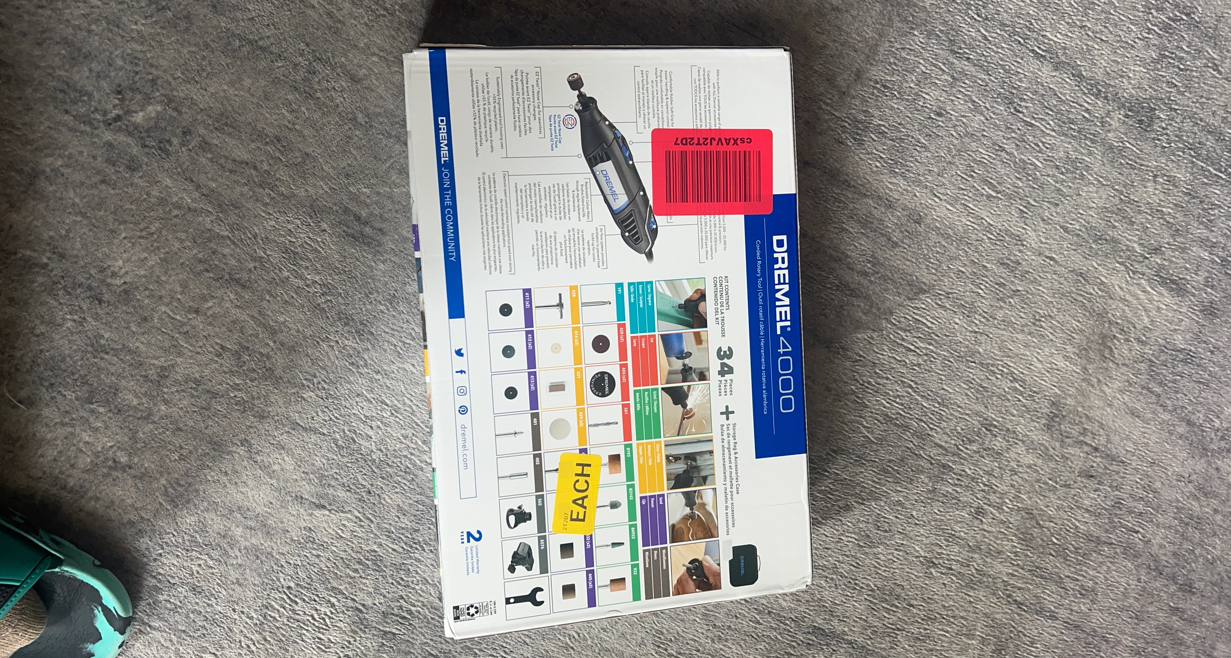 Dremel 4000 Rotary Tool Kit 34 Pieces