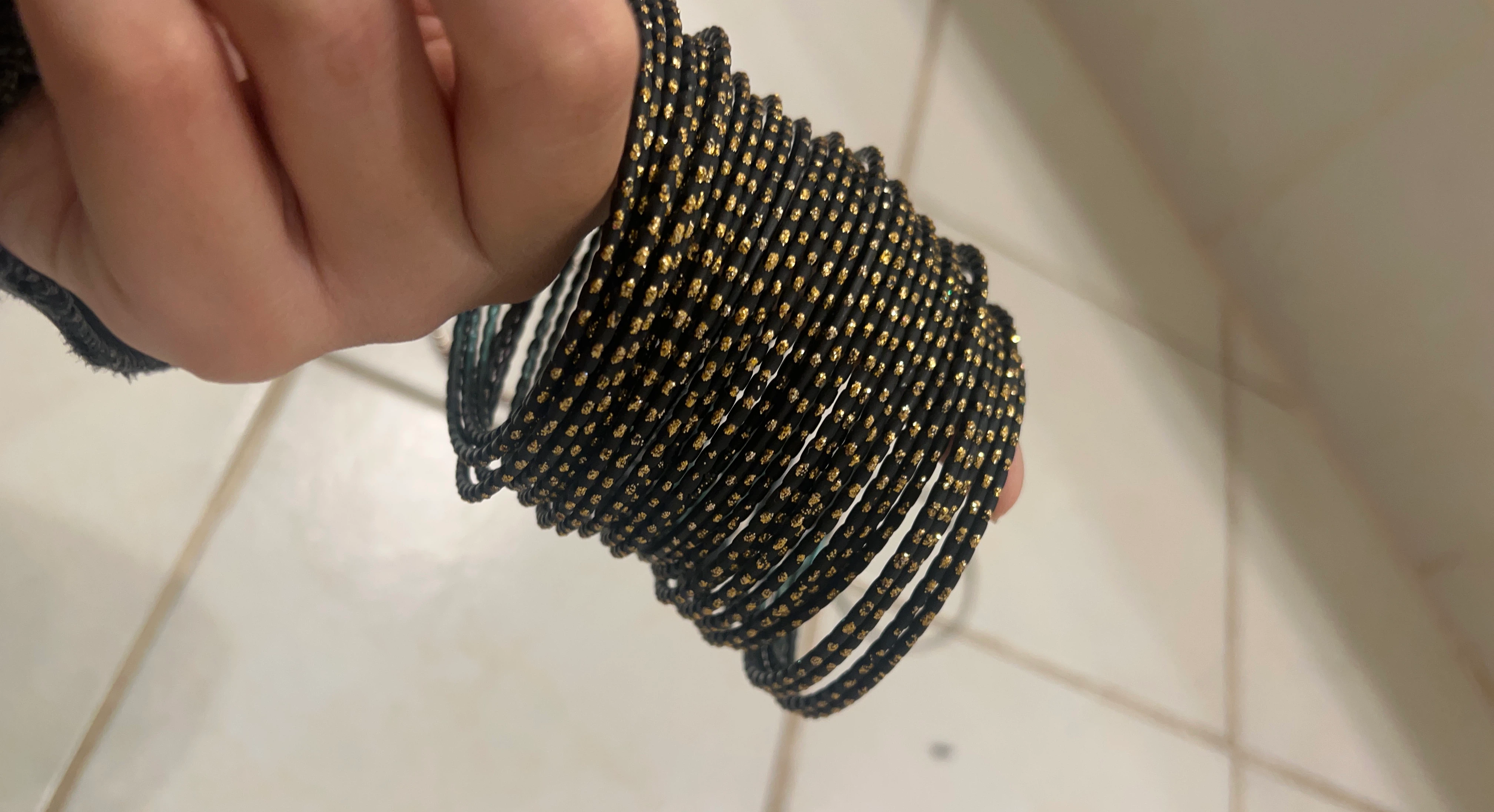 Set of Black and Gold Bangles