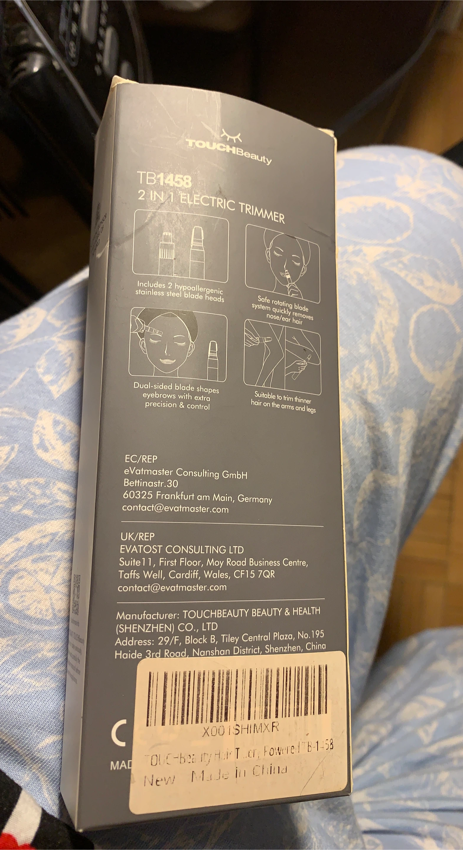 TOUCHBeauty 2 in 1 Electric Trimmer TB1458