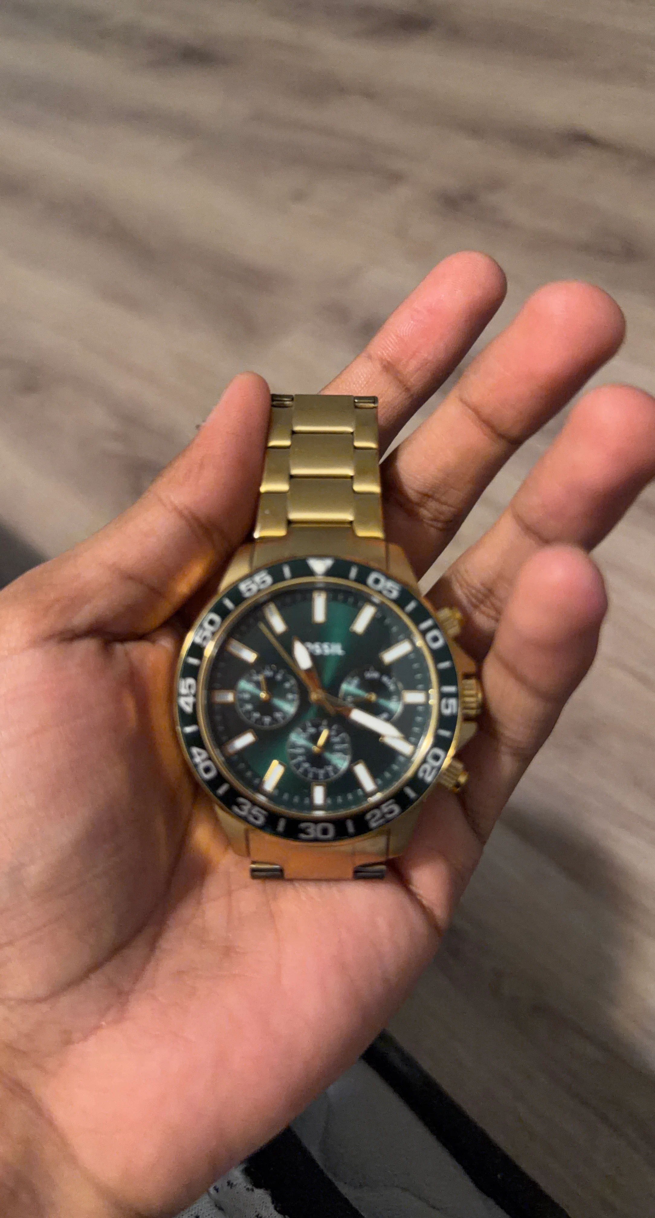 Fossil Gold-Tone Chronograph Watch