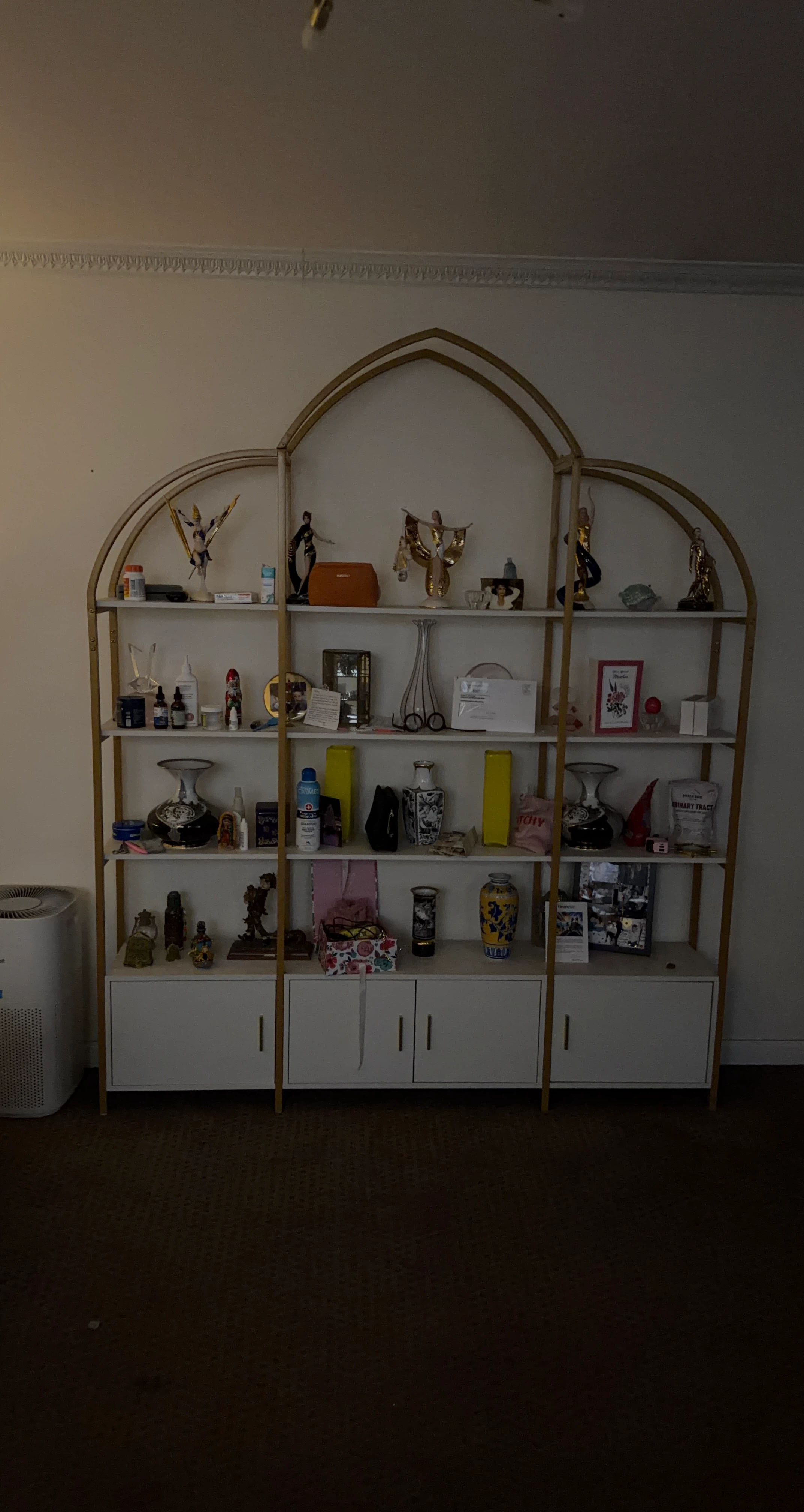 Gold Arch Display Shelf