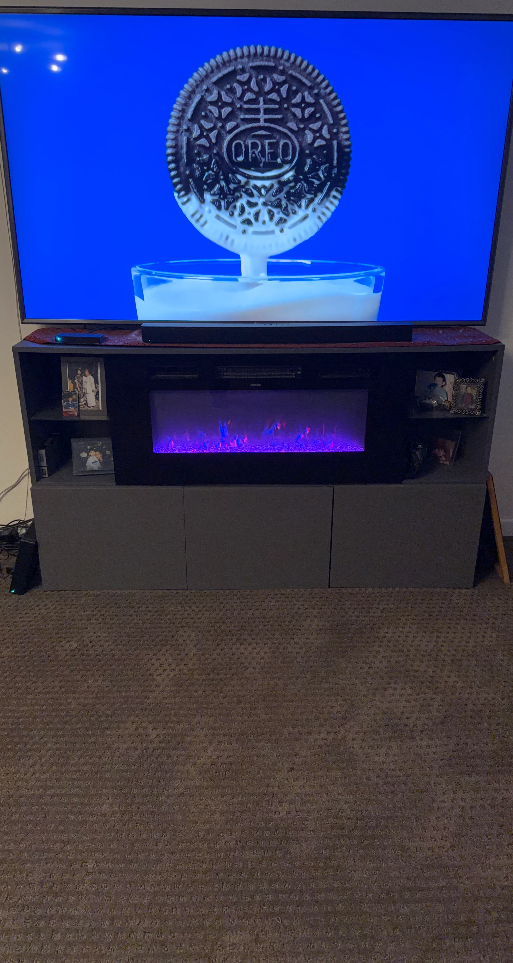 Electric Fireplace Media Console