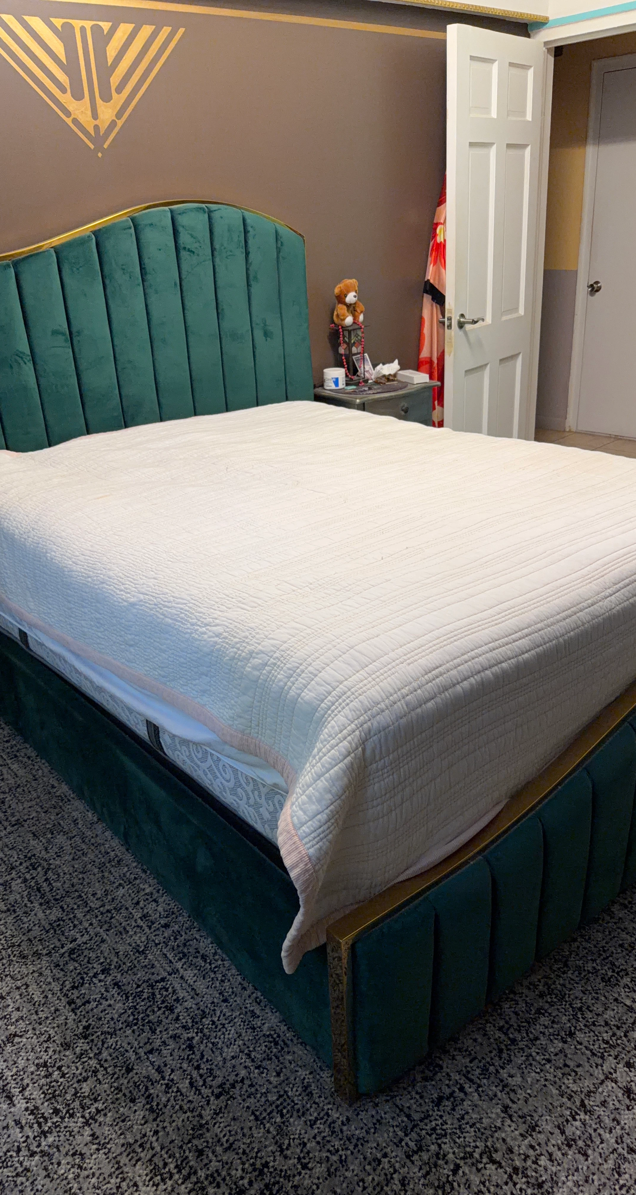 Emerald Green Velvet Bed Frame