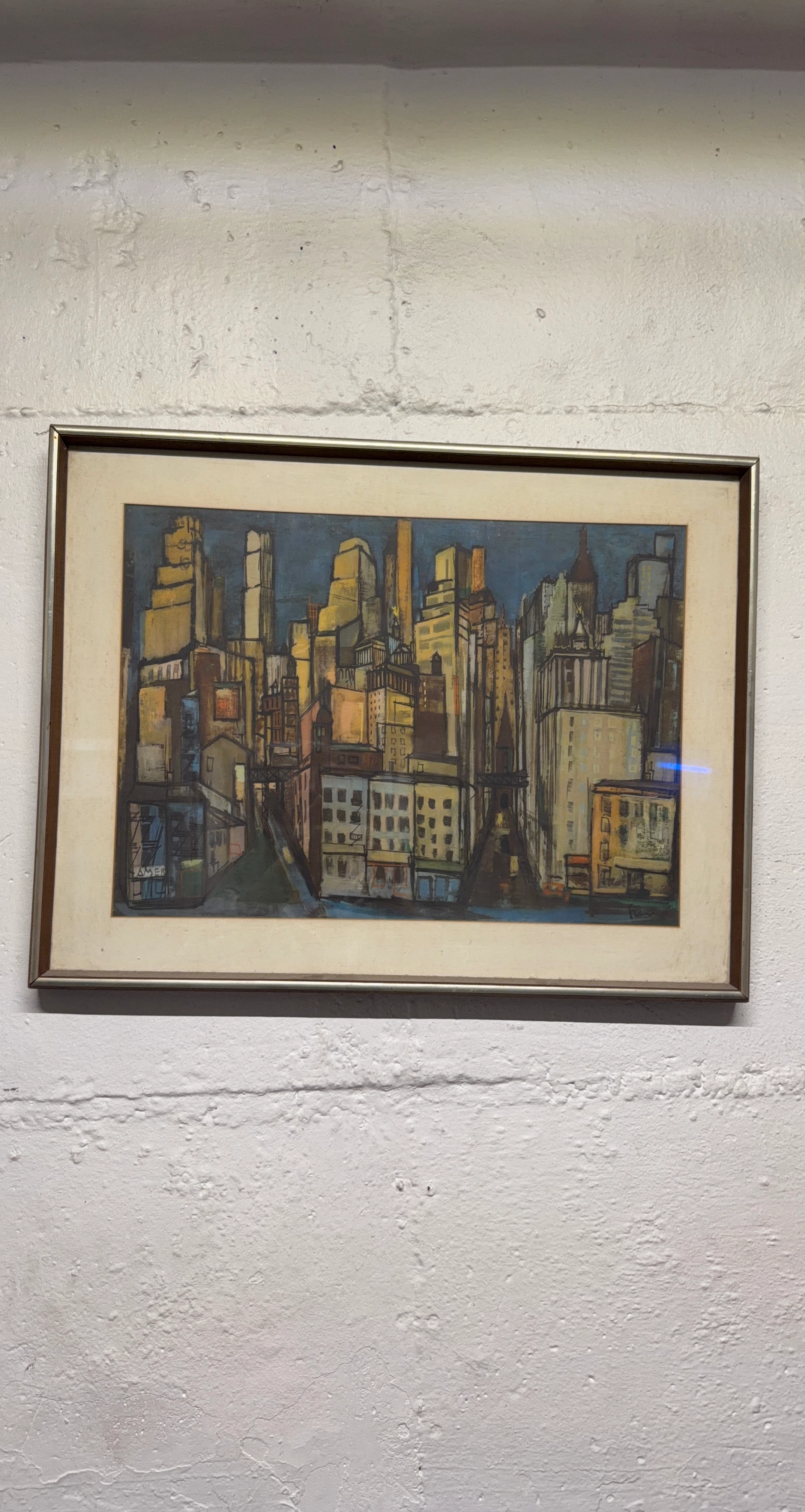 Framed Skyline Cityscape Print
