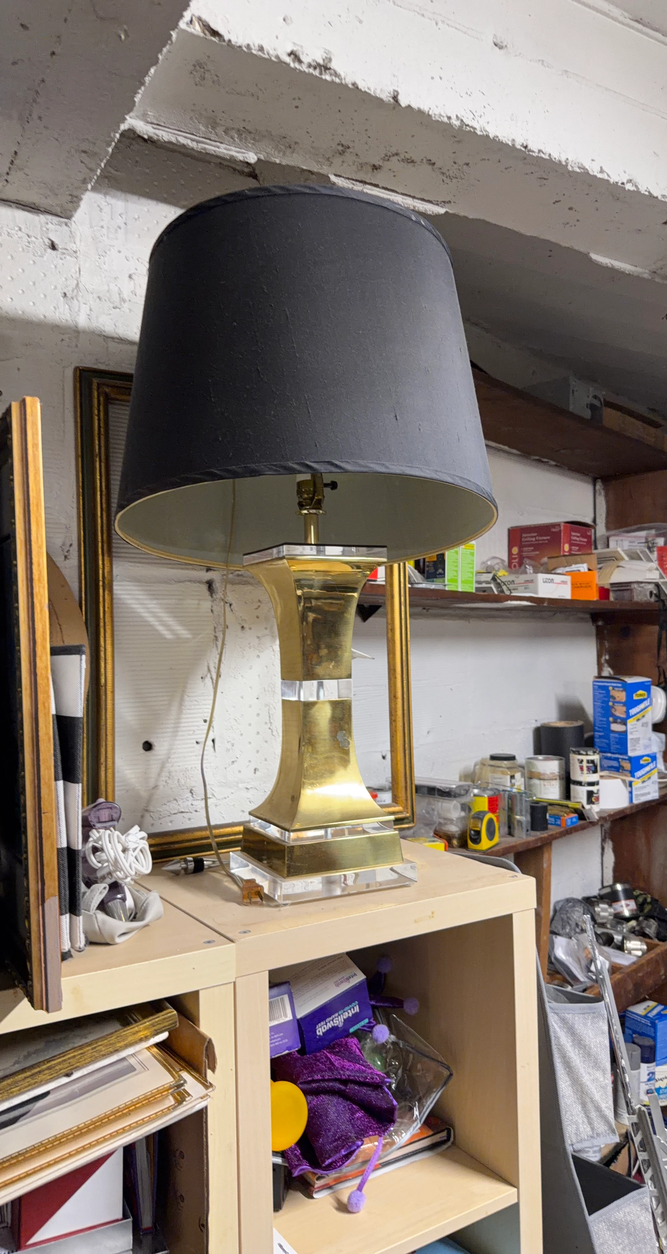 Brass and Acrylic Table Lamp