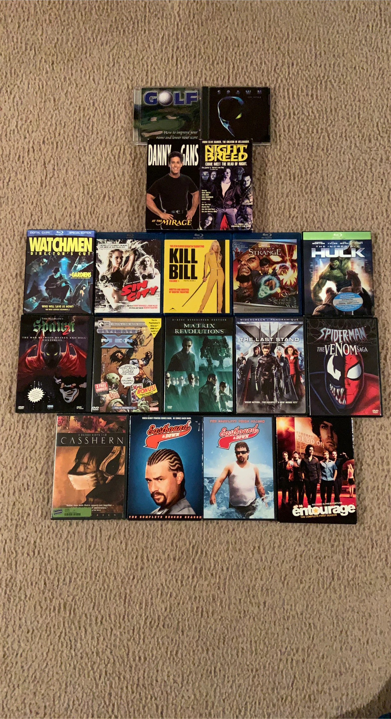 Collection: 18 Blu-ray & DVD Movies including 2 CD’s & 2 VHS’s!