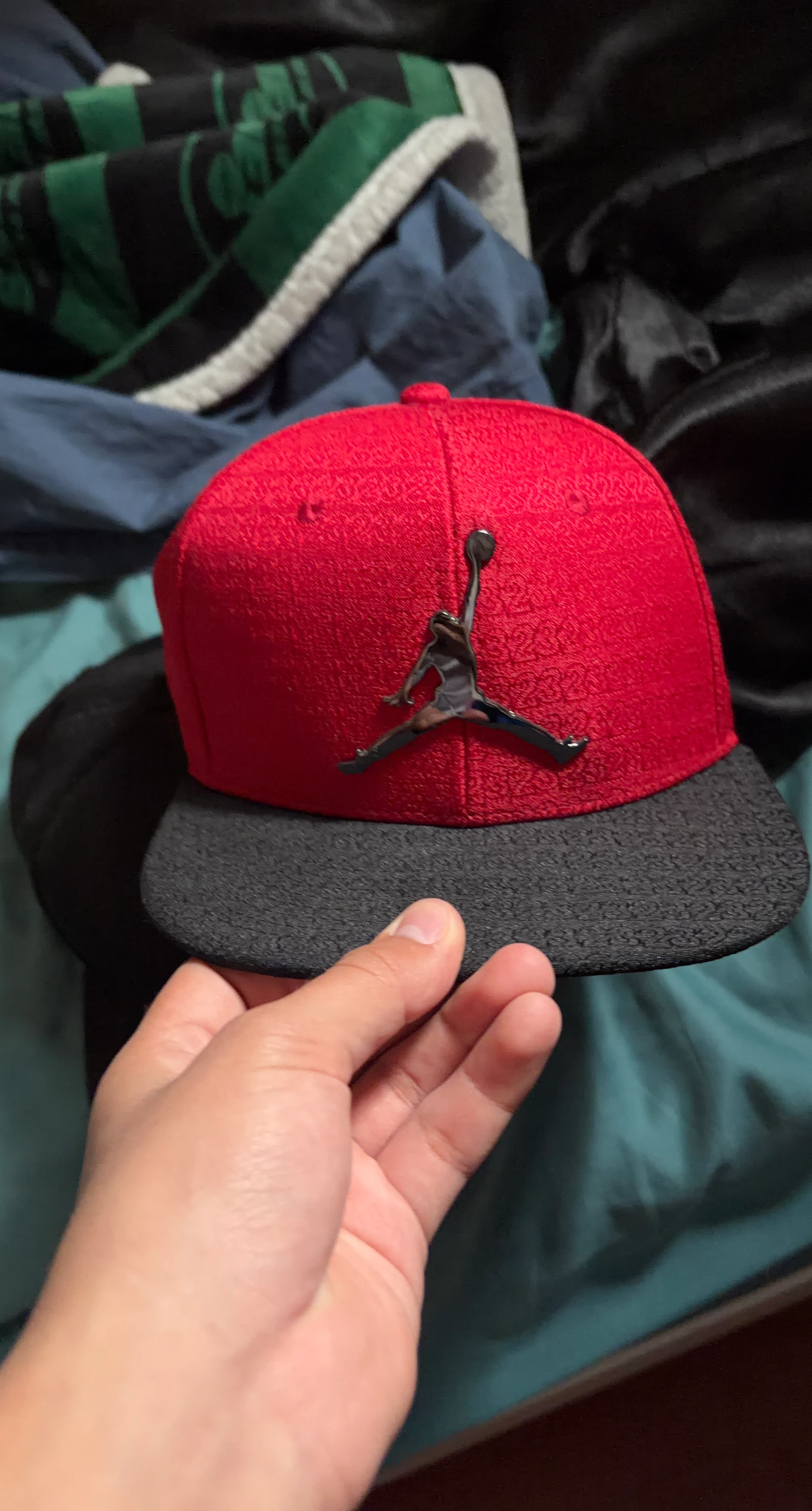 Jordan Jumpman Snapback Hat Red and Black