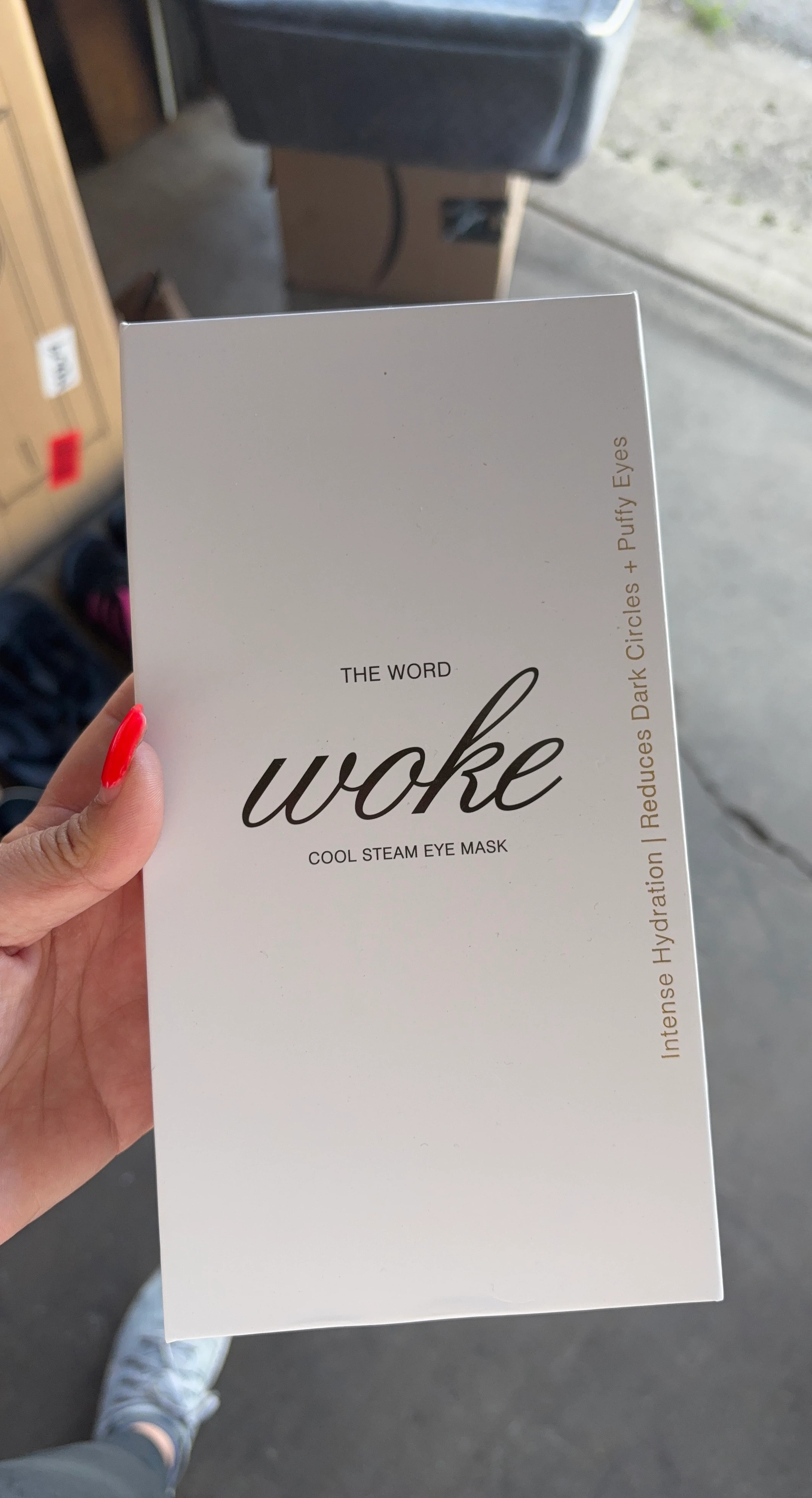The Word Woke Cool Steam Eye Mask