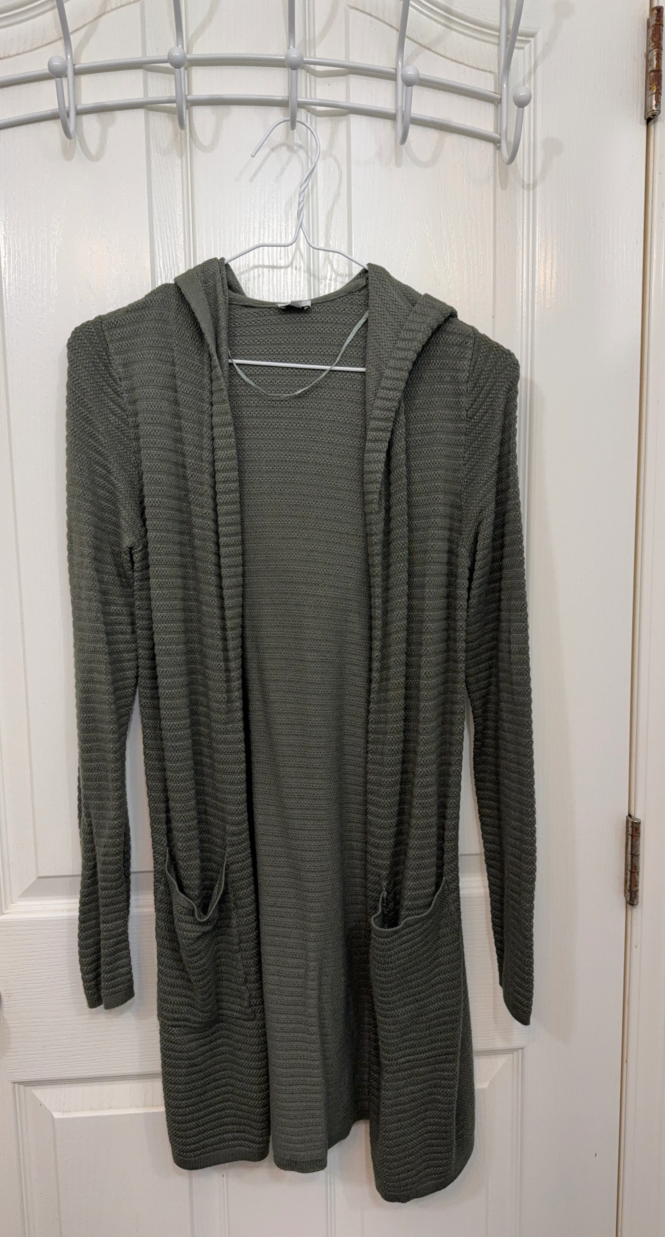 Kismet Olive Green Hooded Cardigan