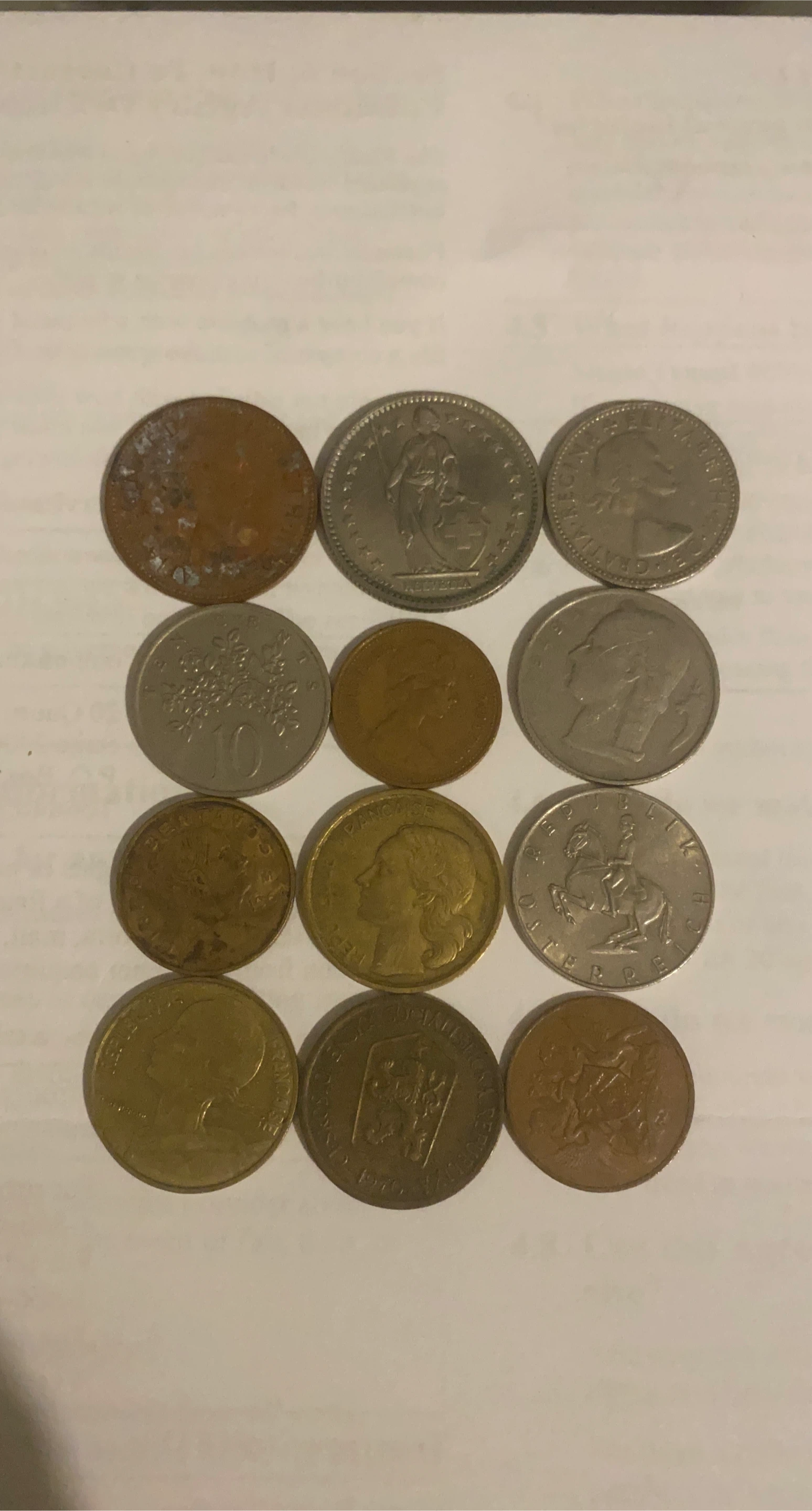 Collection of assorted world coins