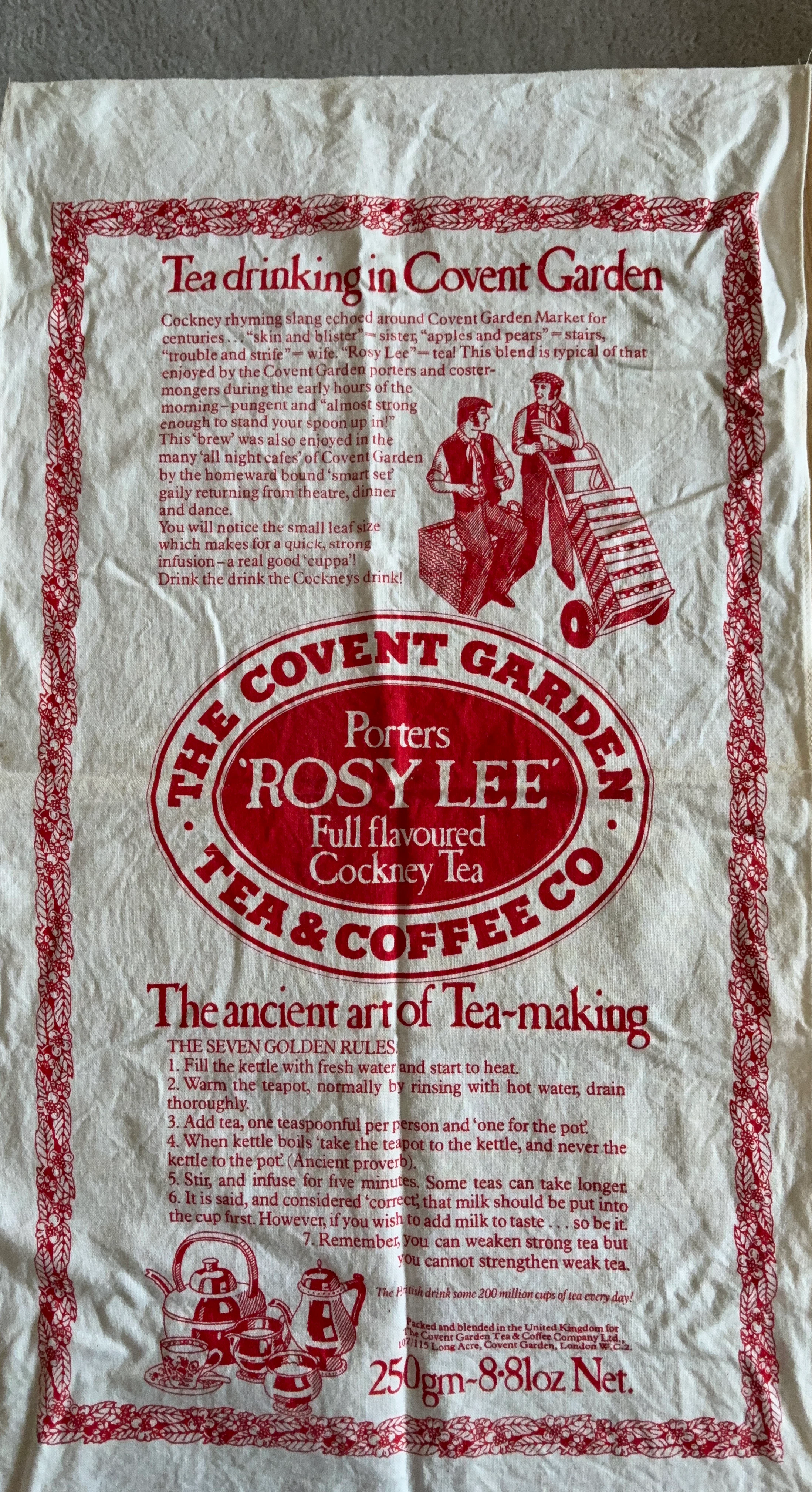 Covent Garden Tea Co. Decorative Tea Towel