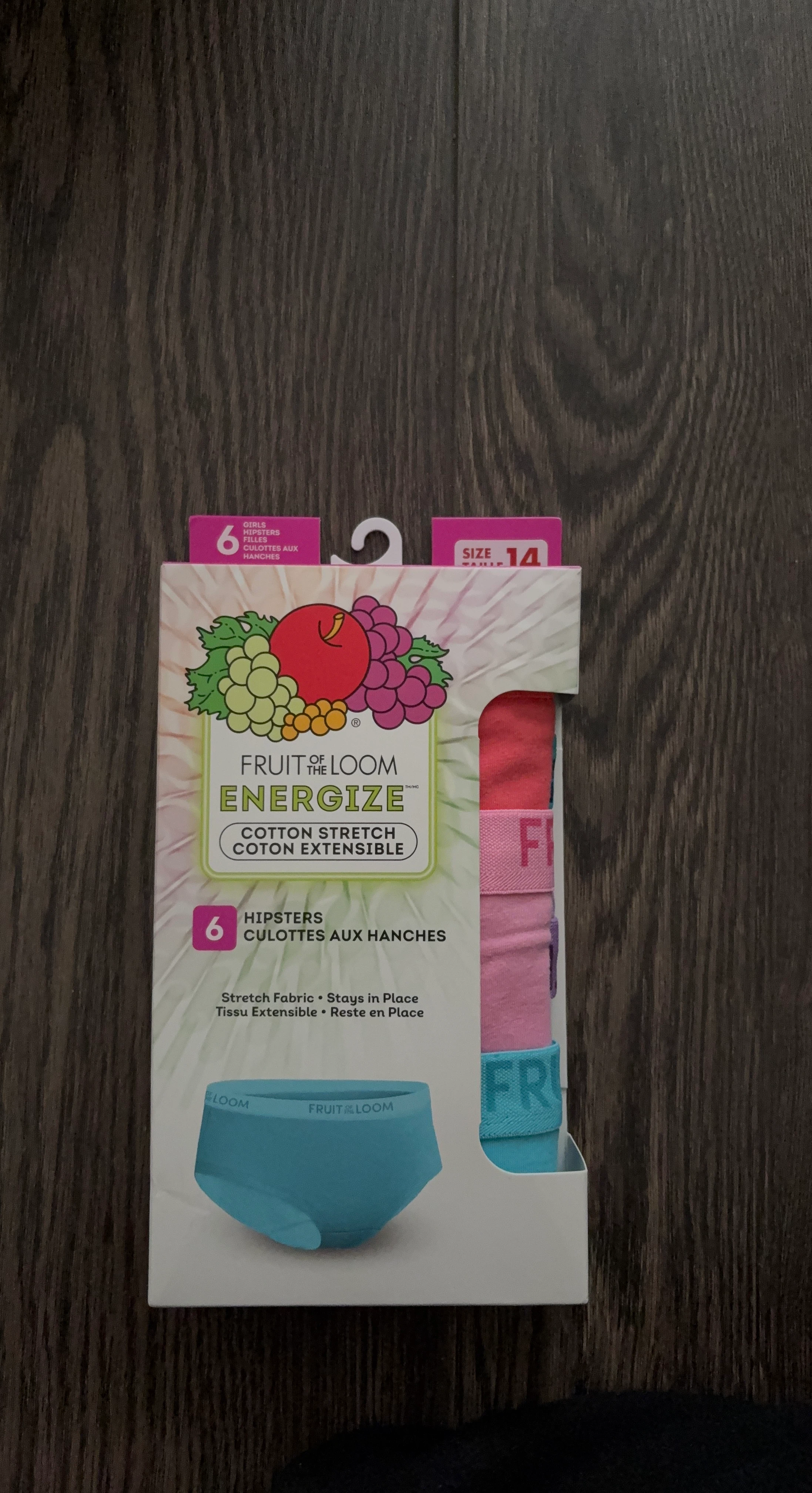 Fruit of the Loom Energize Girls Hipsters Size 14