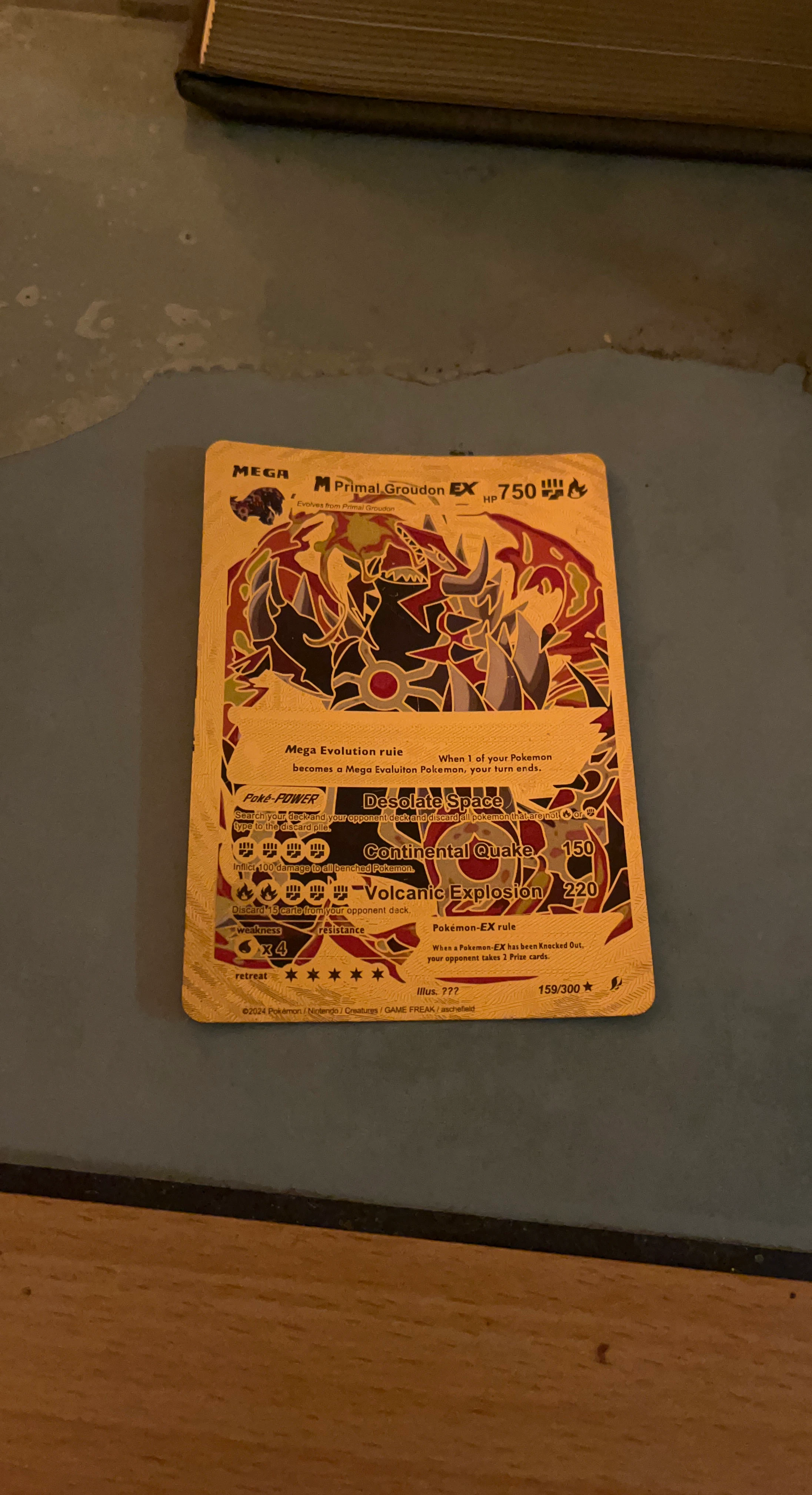Mega Primal Groudon EX Gold Card