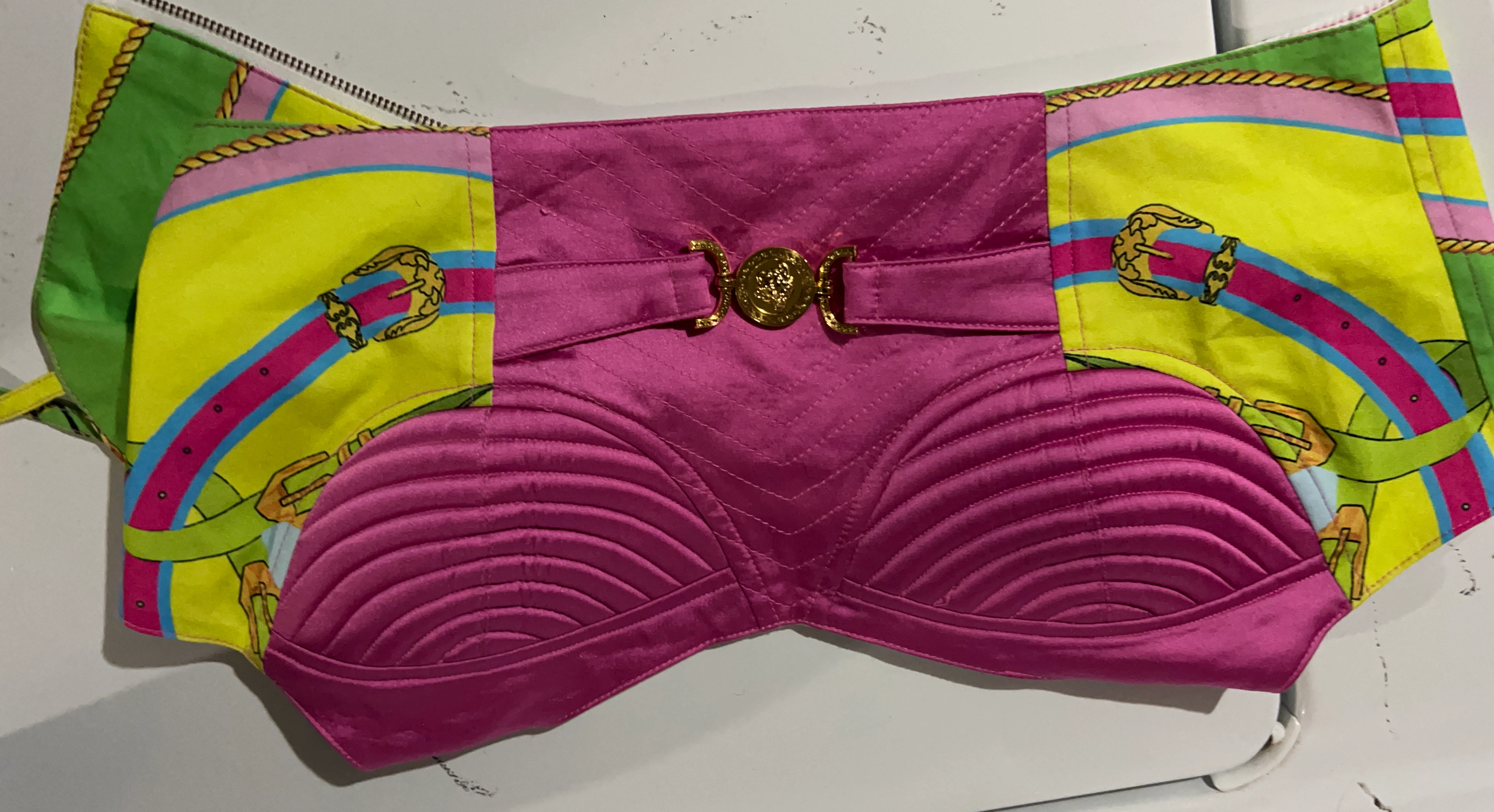 Versace Printed Corset Top