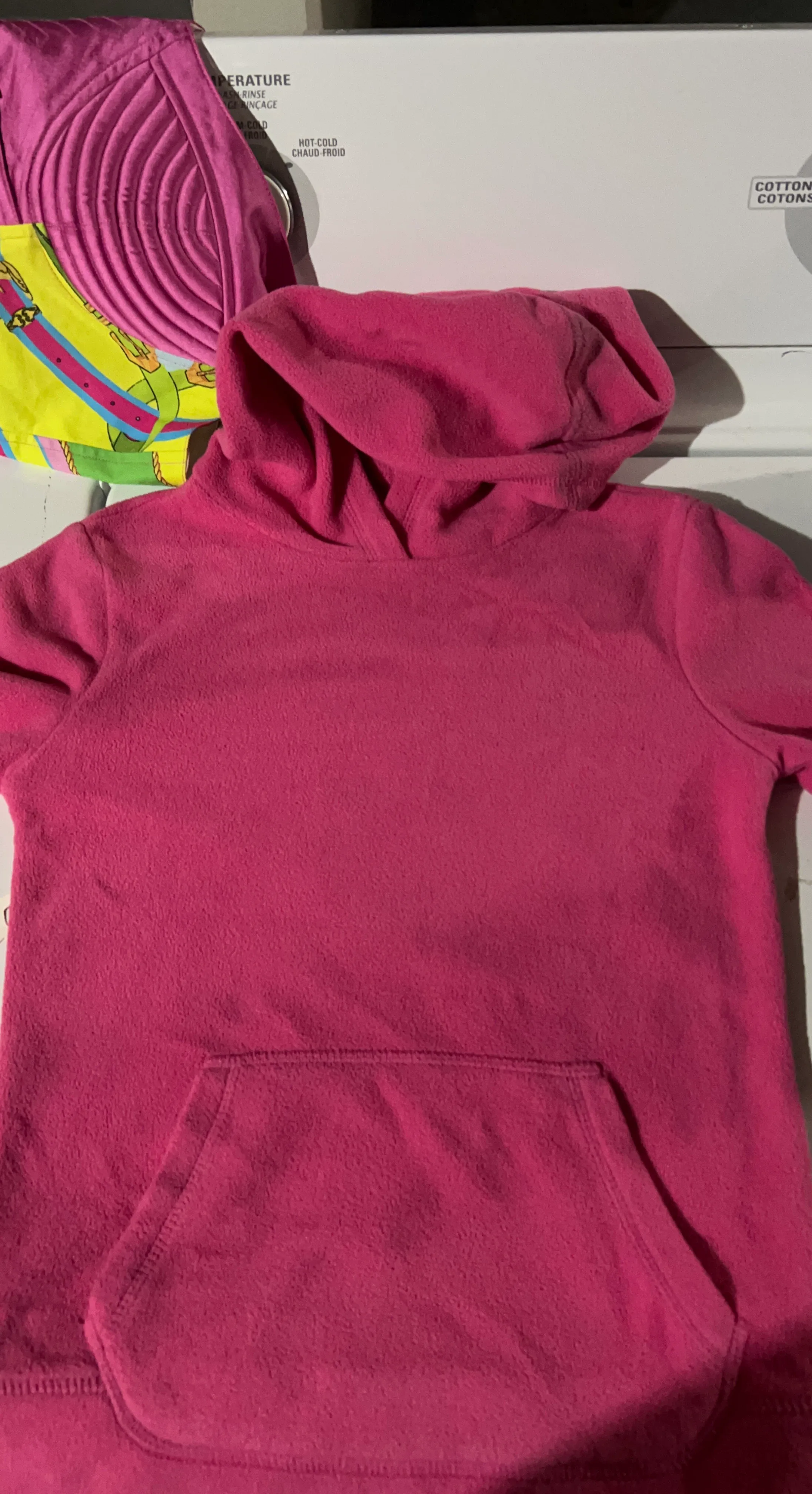 Pink fleece hoodie