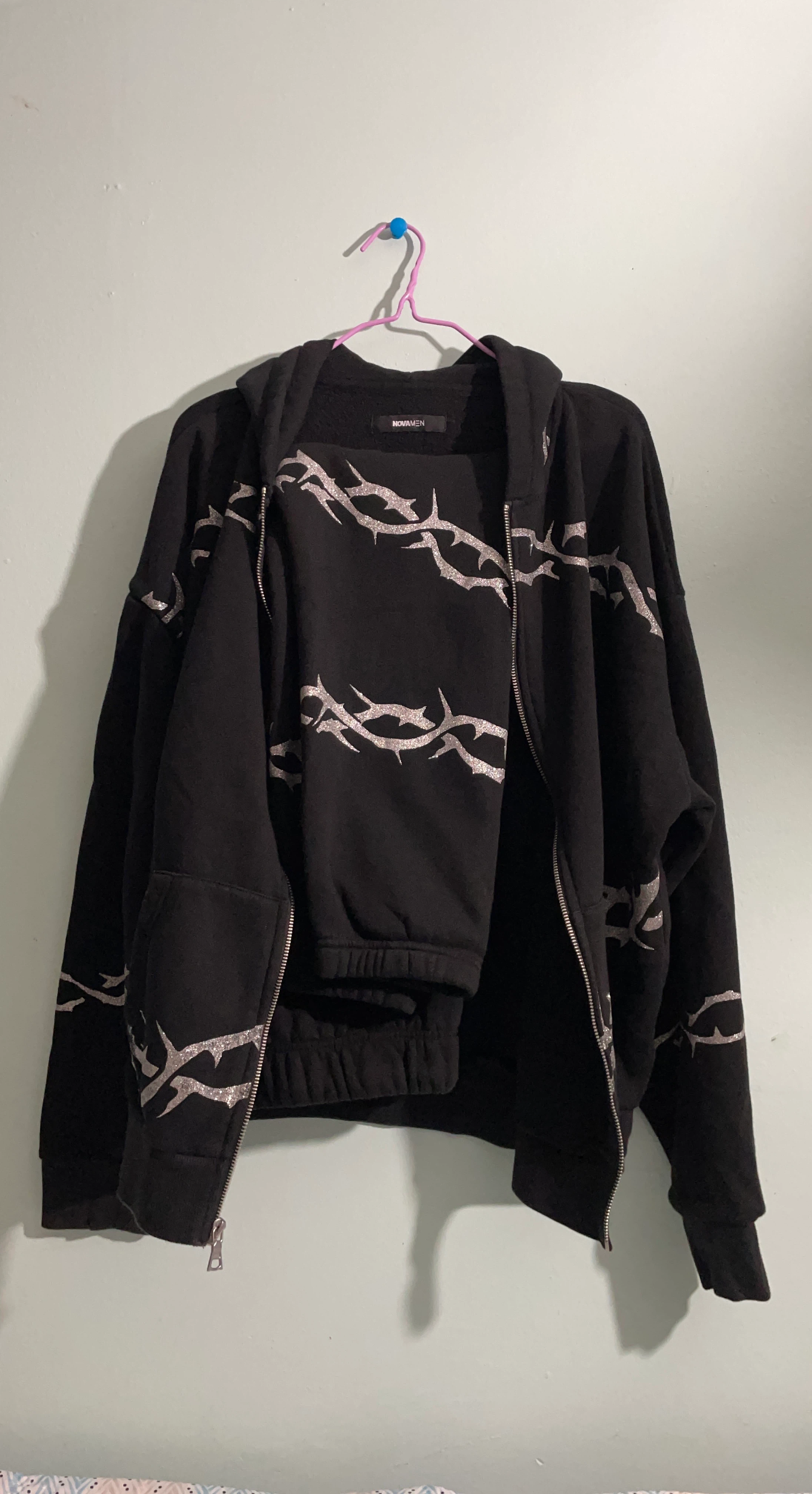 NOVAMEN Black Hoodie and Sweatpants Set