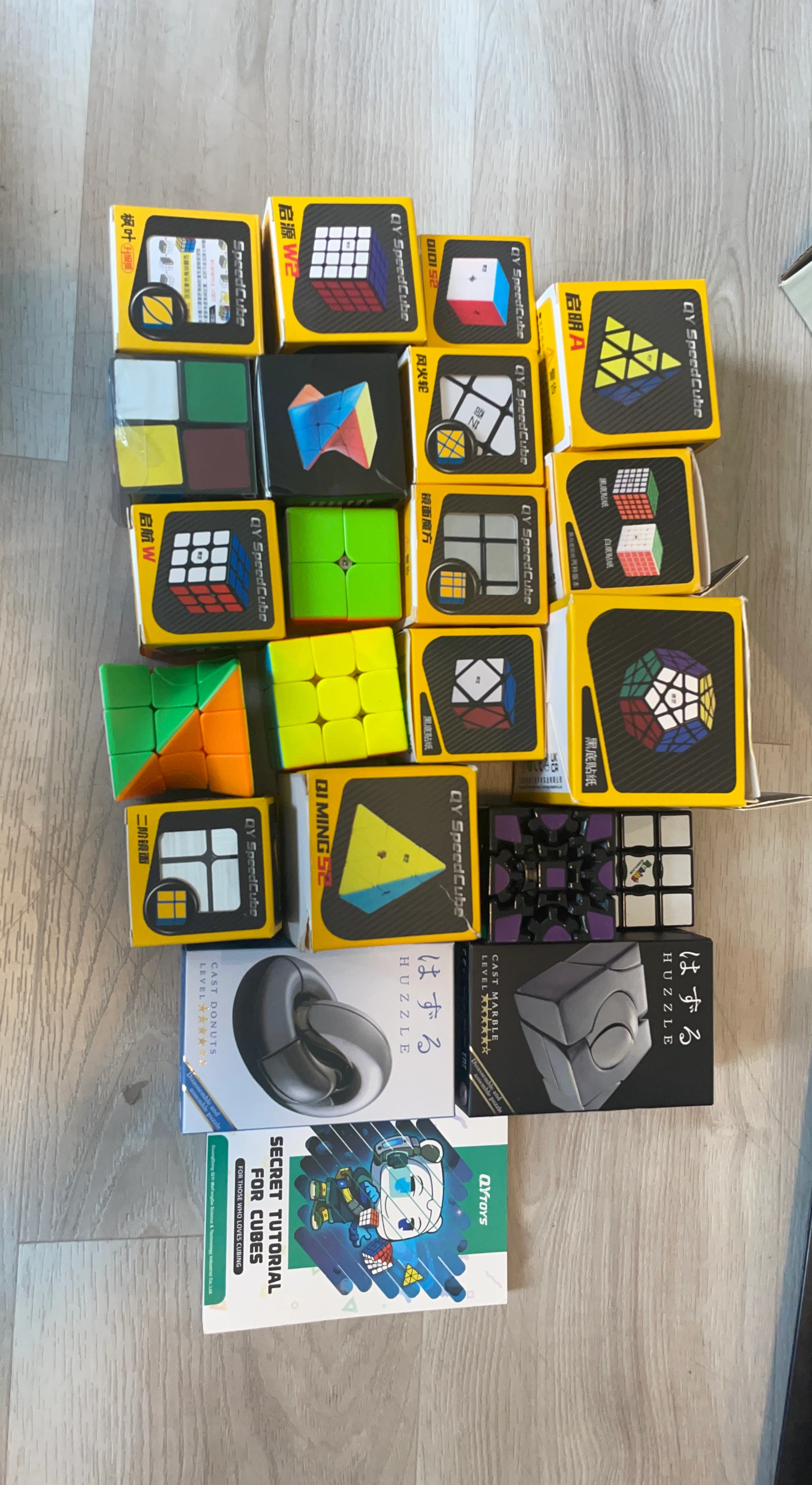 Collection of Speed Cubes and Hanayama Puzzles