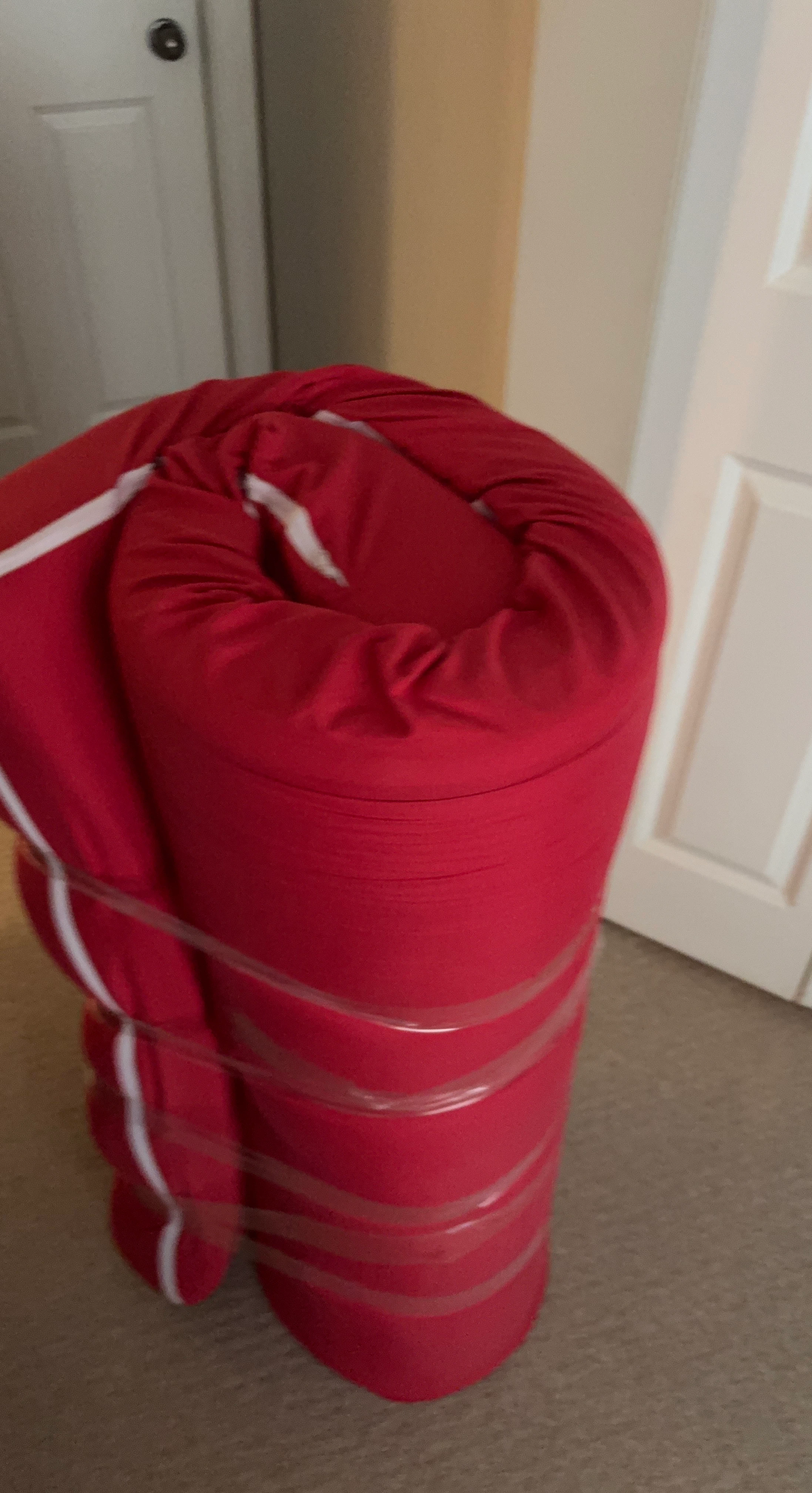 Red Roll-up Foam Mattress
