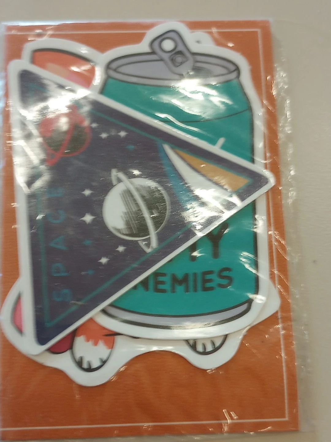 Space and Soda Themed Vinyl Sticker Set