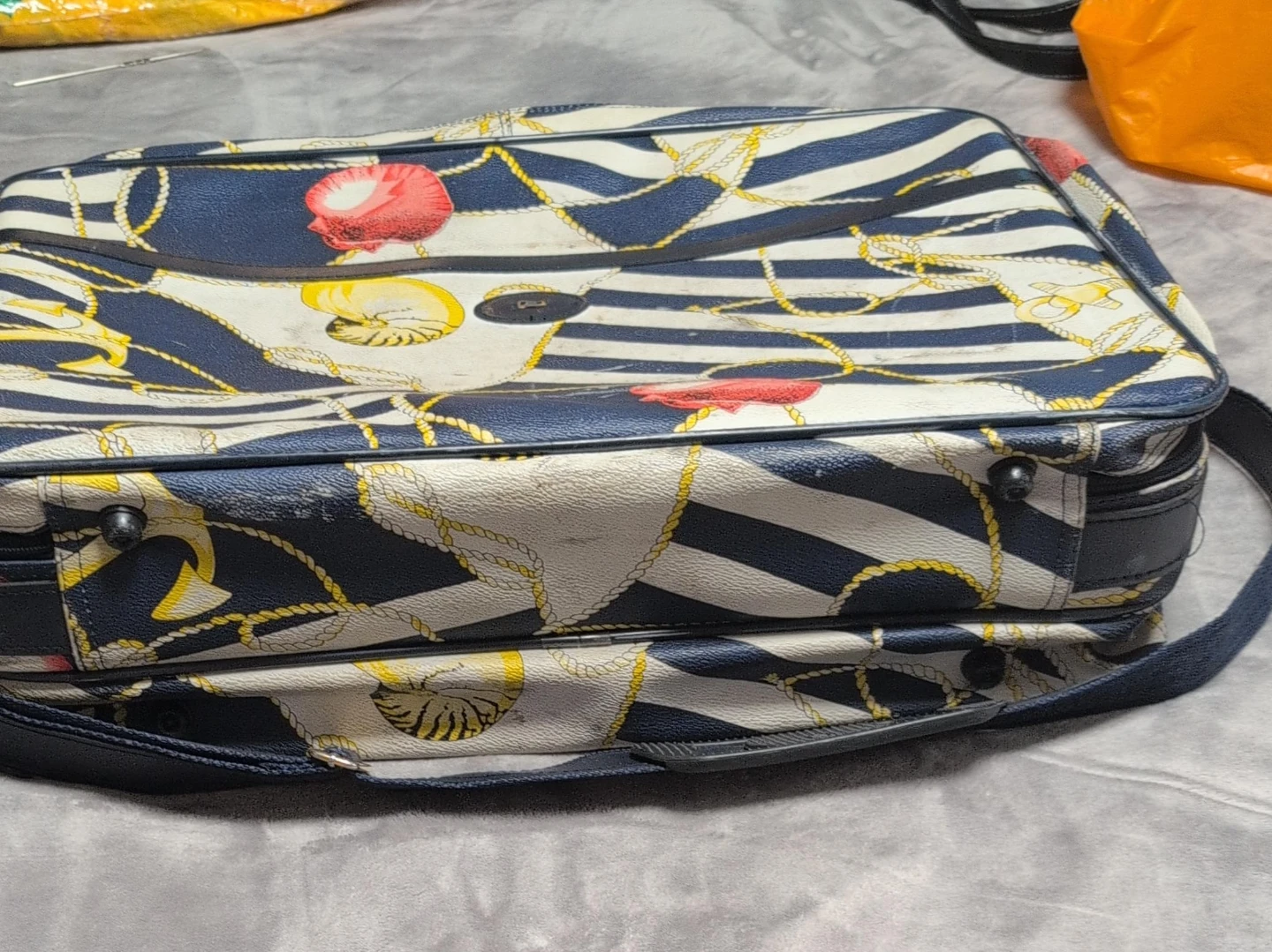 Vintage nautical pattern shoulder bag
