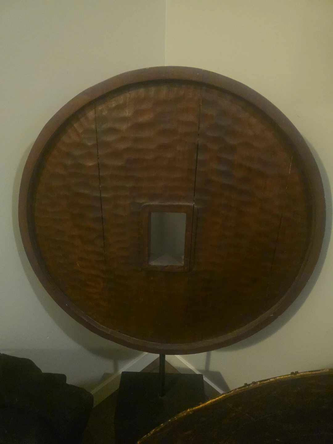 Large Wooden Chinese Coin Decor