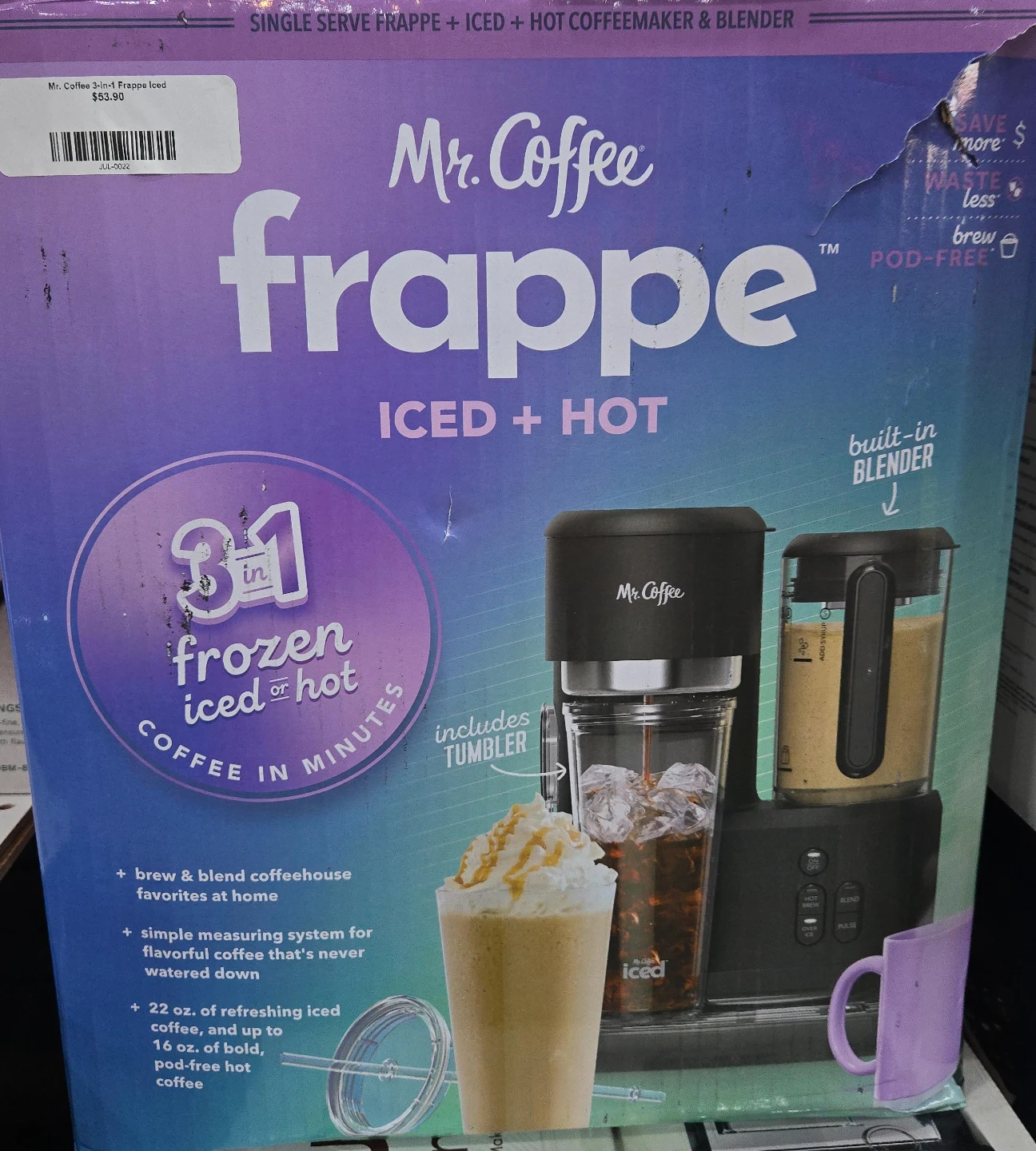 Mr. Coffee 3-in-1 Frappe, Iced, and Hot Coffeemaker
