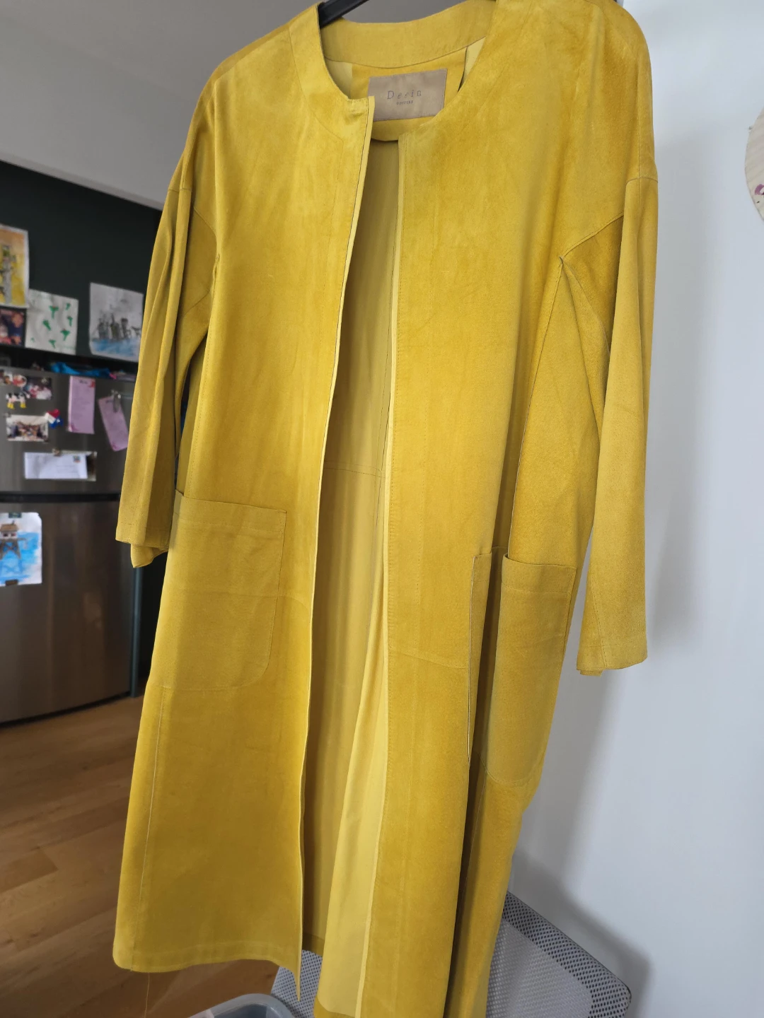 Desin Yellow Suede Coat