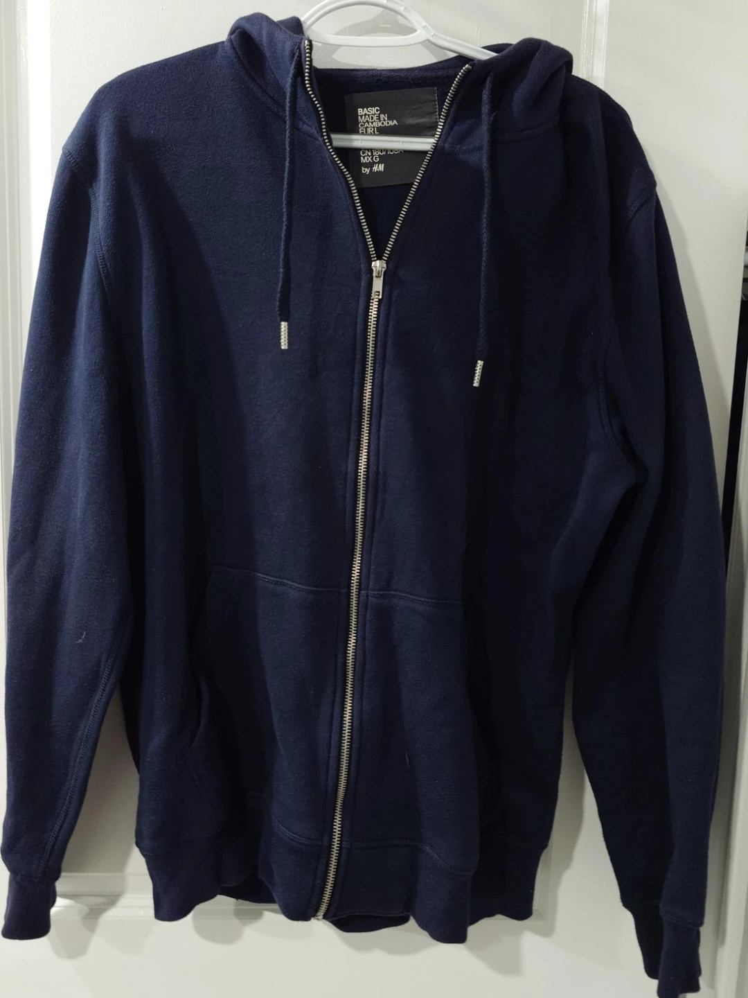 H&M Navy Blue Zip-Up Hoodie