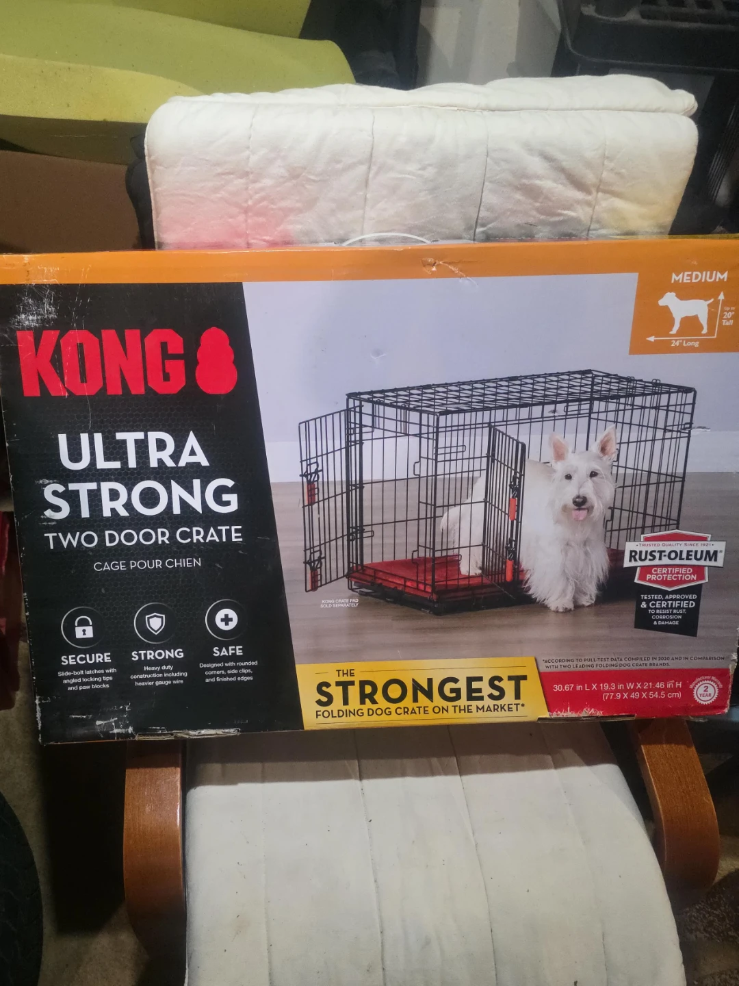 KONG Ultra Strong Two Door Dog Crate - Medium