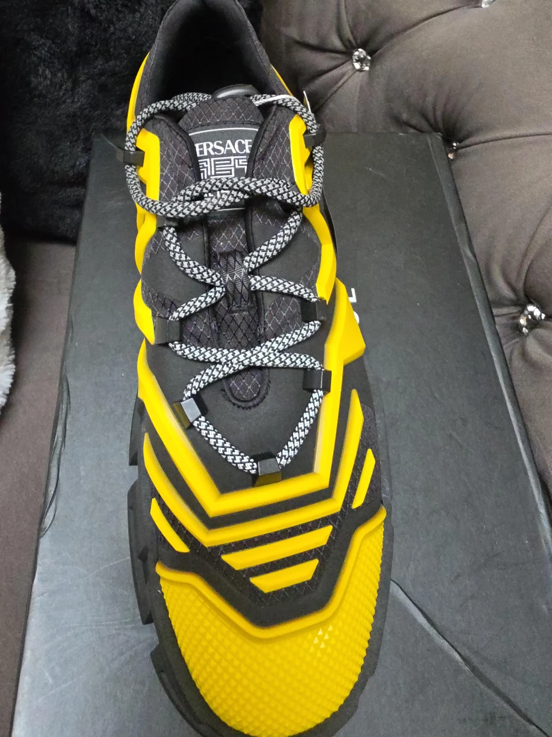 Versace Trigreca Sneakers Yellow and Black