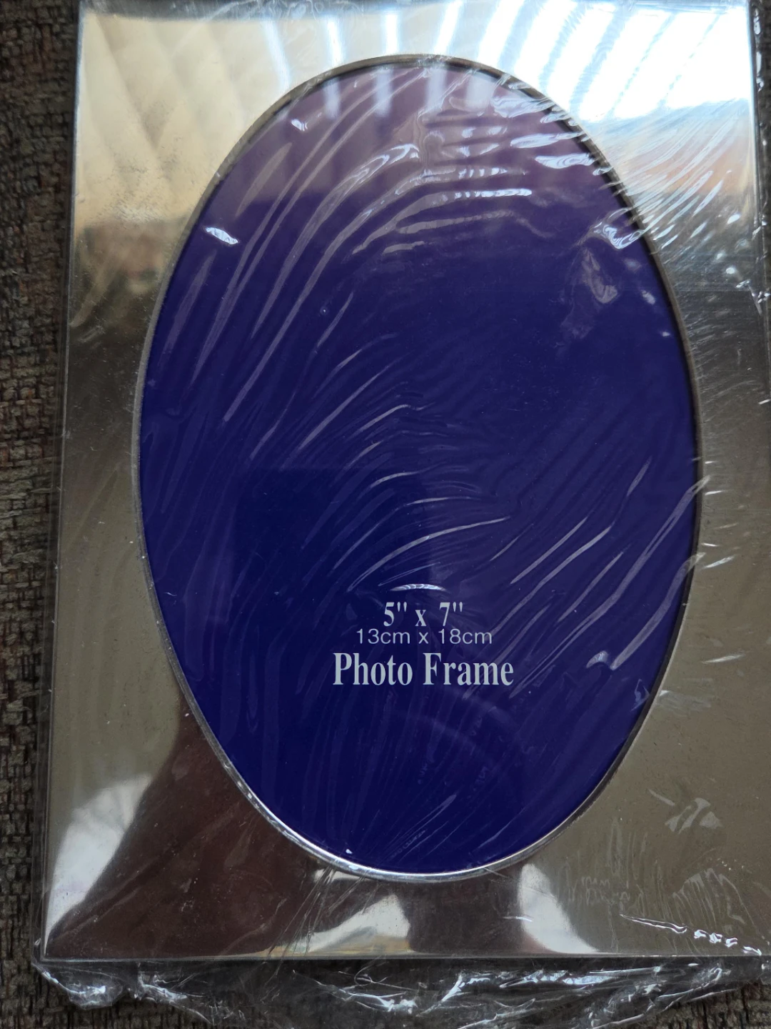 New Silver Plated Oval Frame - 5x7