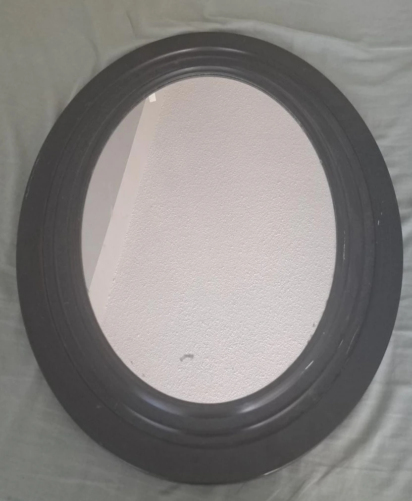 Oval Black Wall Mirror