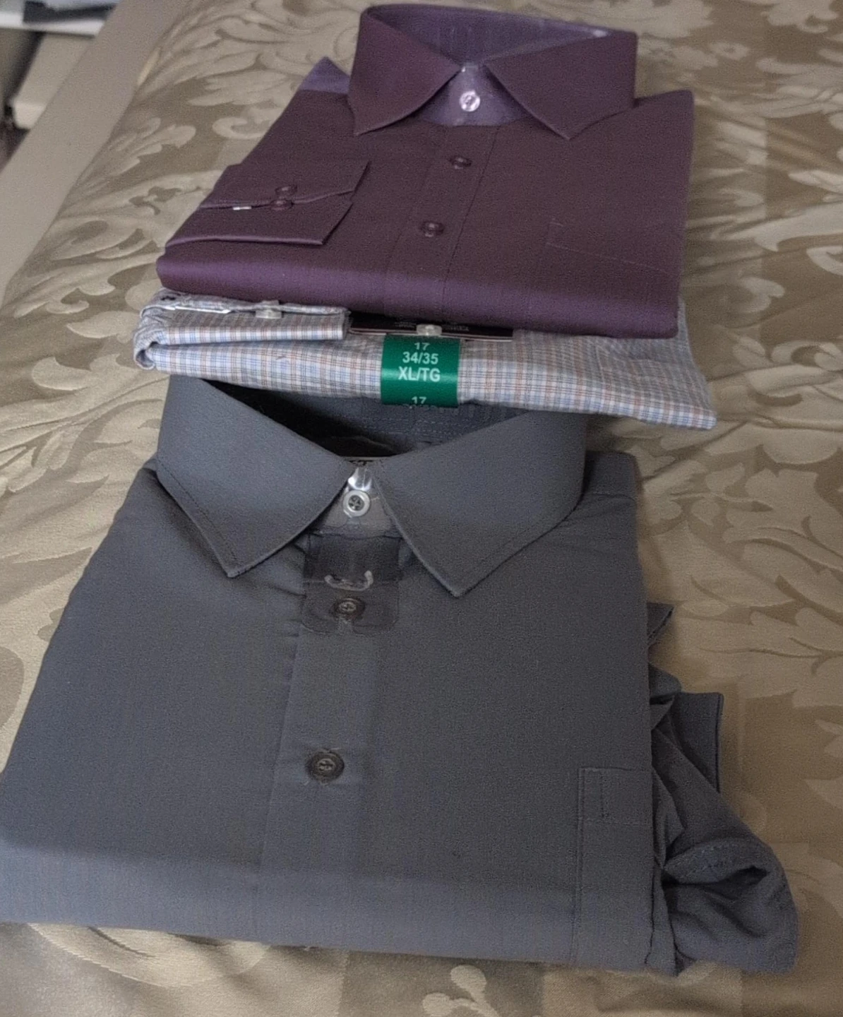 Three Men's Dress Shirts Size XL 17 34/35