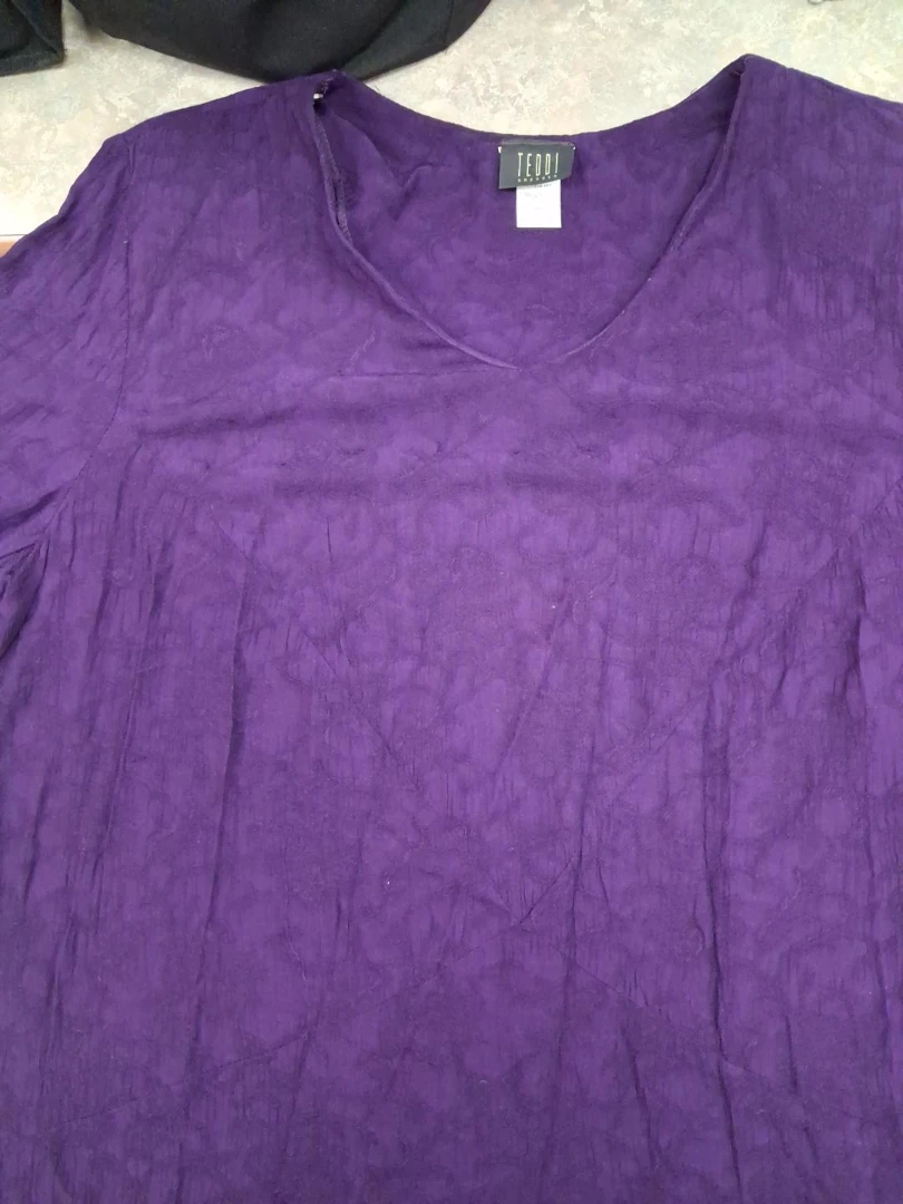 Teddi V-Neck Top - Purple