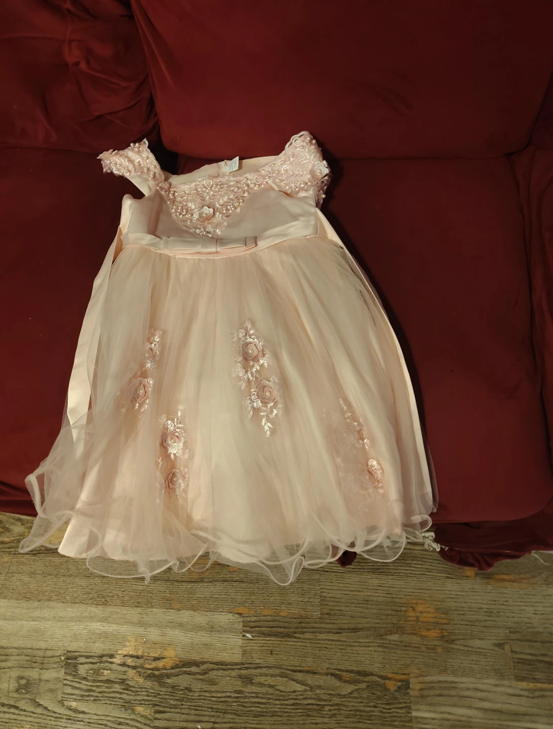 Vestido formal rosa para niña