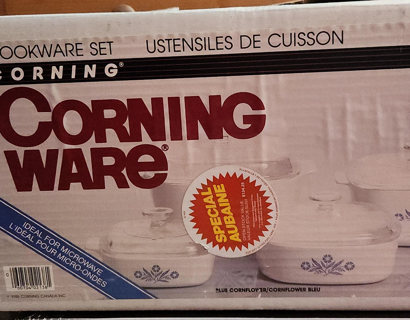 CorningWare Blue Cornflower A-400 Cookware Set