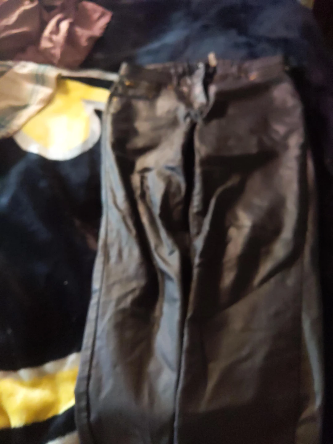 Black Faux Leather Pants