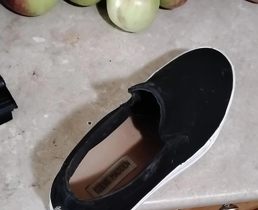 Steve Madden Black Slip-on Shoes