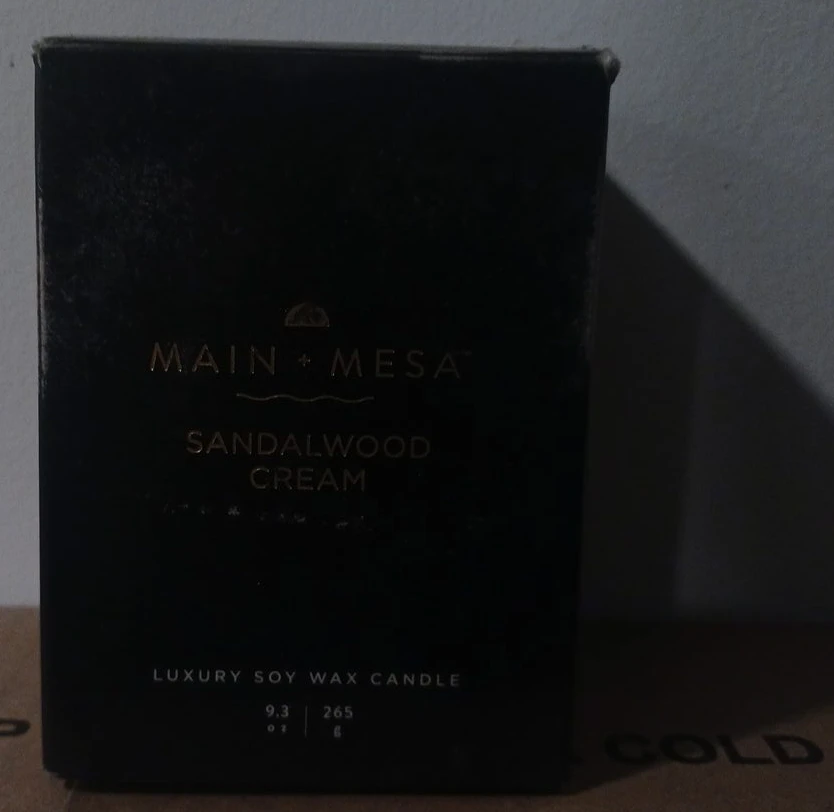 Main + Mesa Sandalwood Cream Luxury Soy Wax Candle