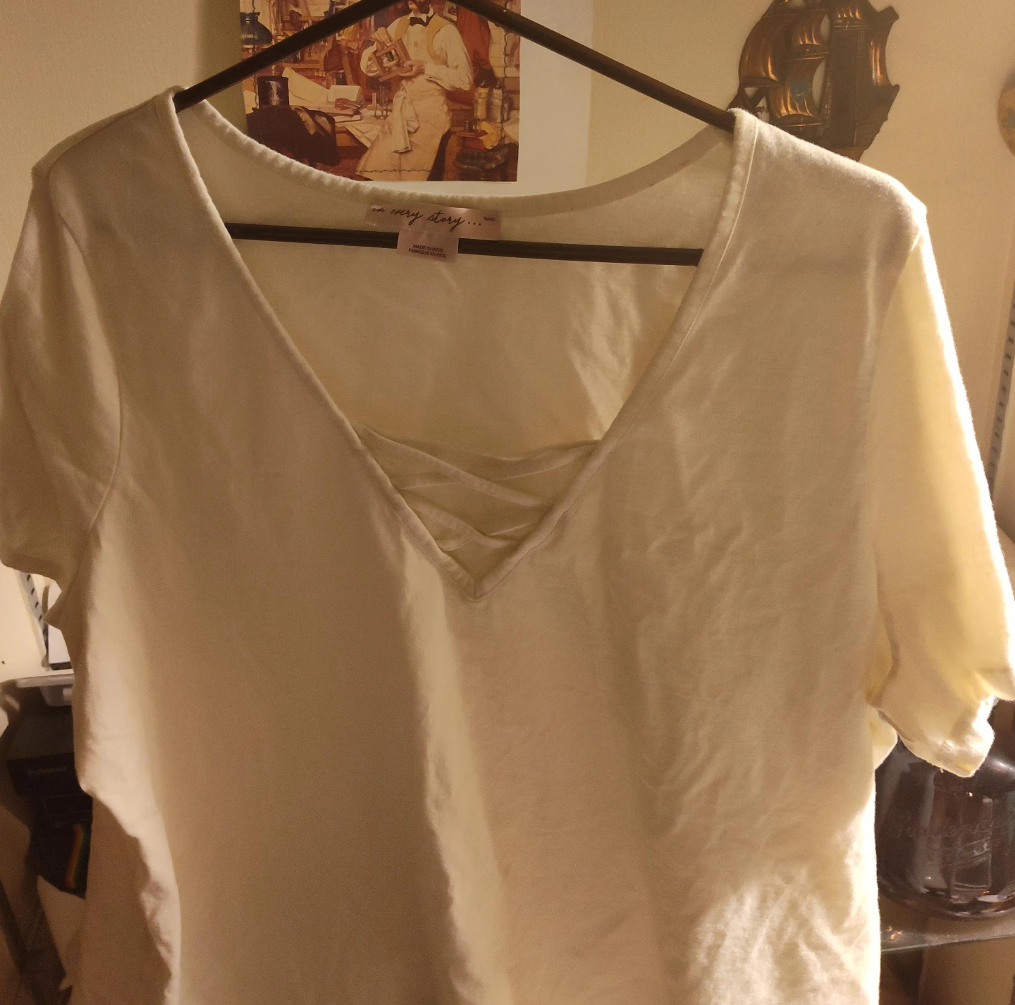 In Every Story White V-Neck Top