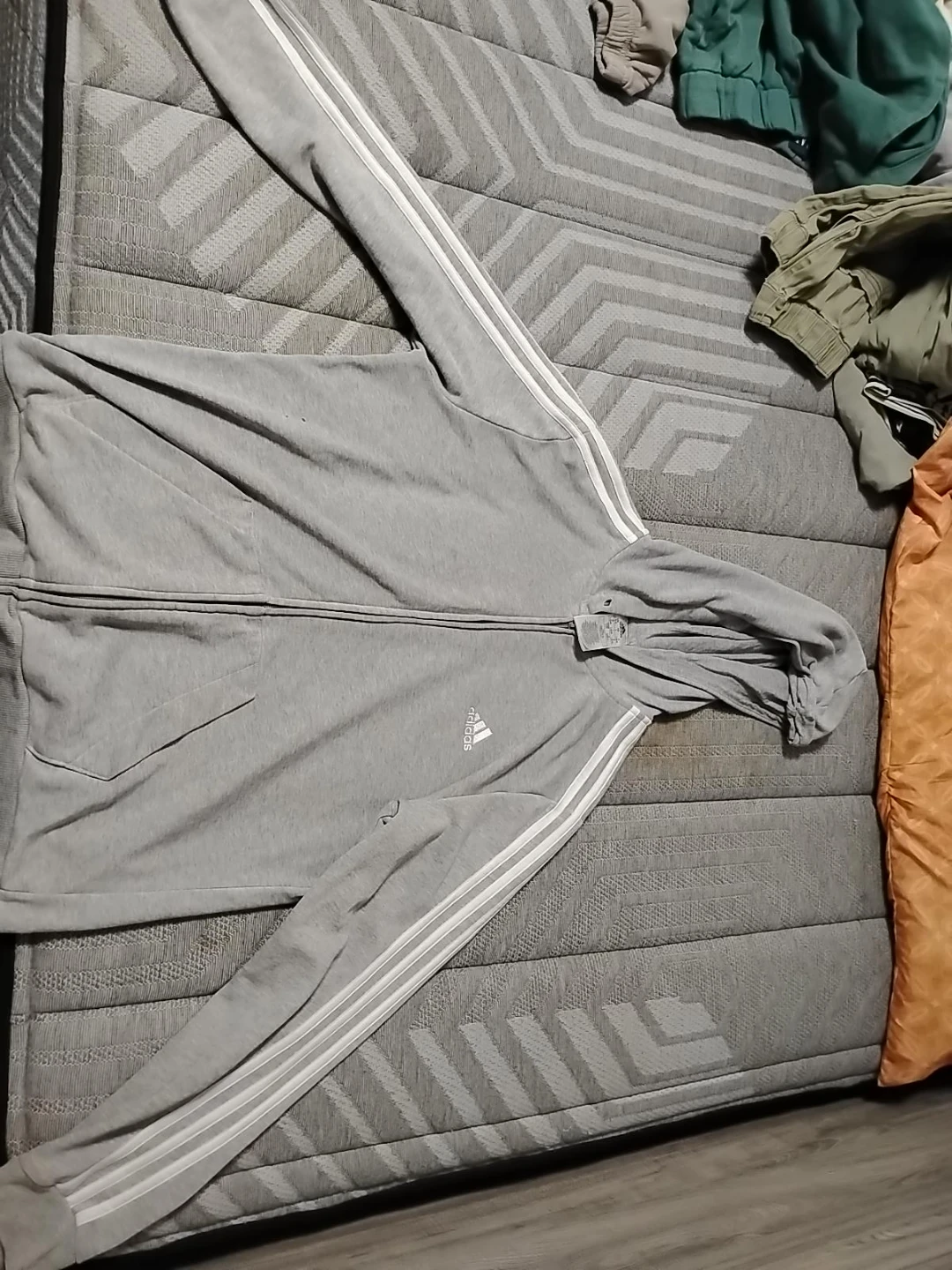 Cordless Adidas Grey Zip-Up Hoodie