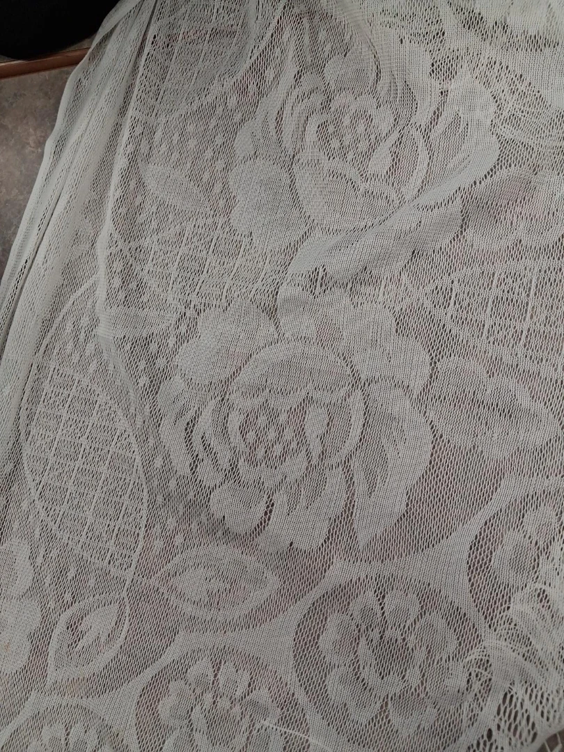 Cream Floral Lace Fabric Piece scarf