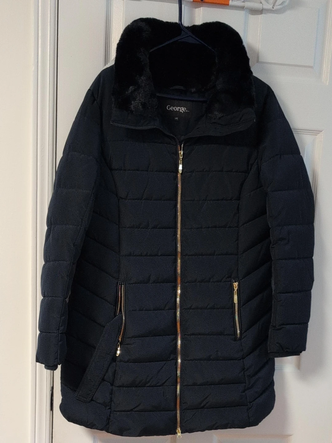 George Black Quilted Puffer Jacket
