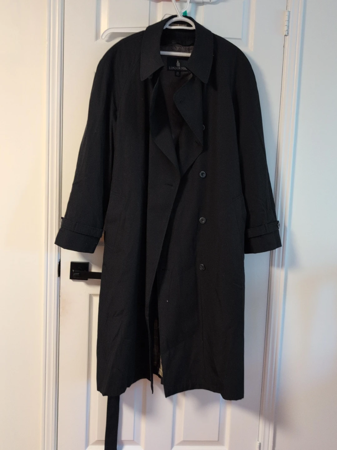 London Fog Black Trench Coat