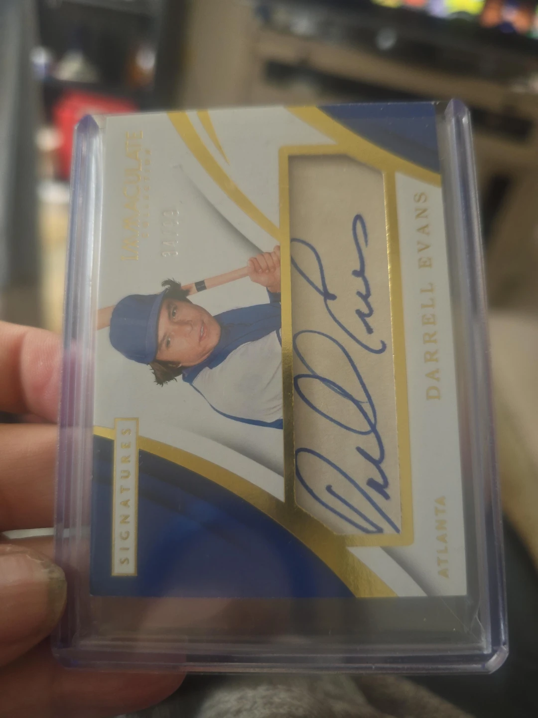 2023 Panini Immaculate Darrell Evans Autograph Baseball Card