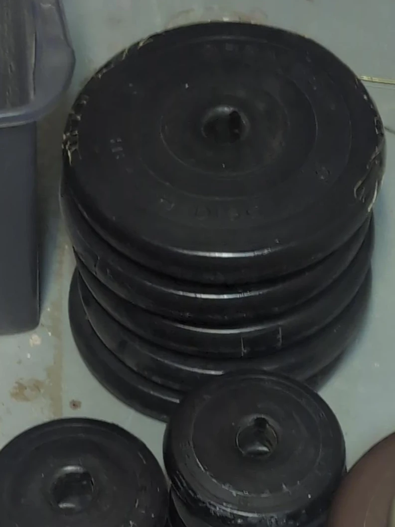 Set of 5 Black Weight Plates