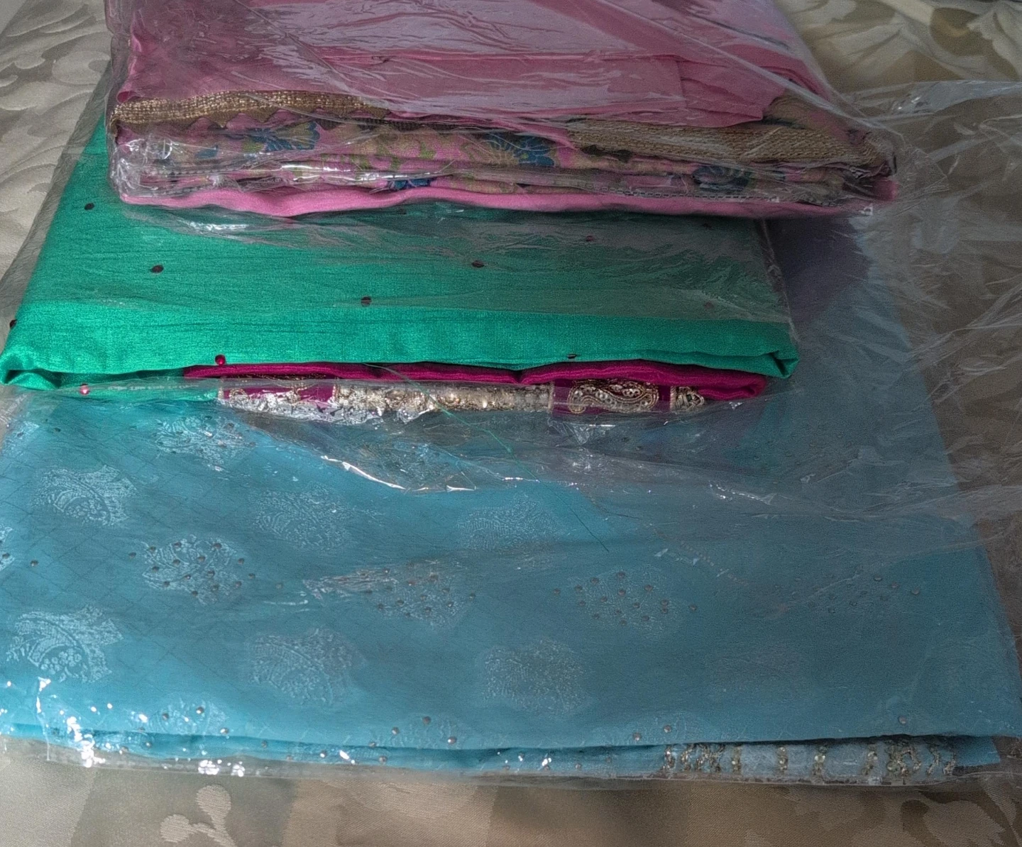 Set of 3 Women's Unstitched Suits unstitched $65 for 3suits