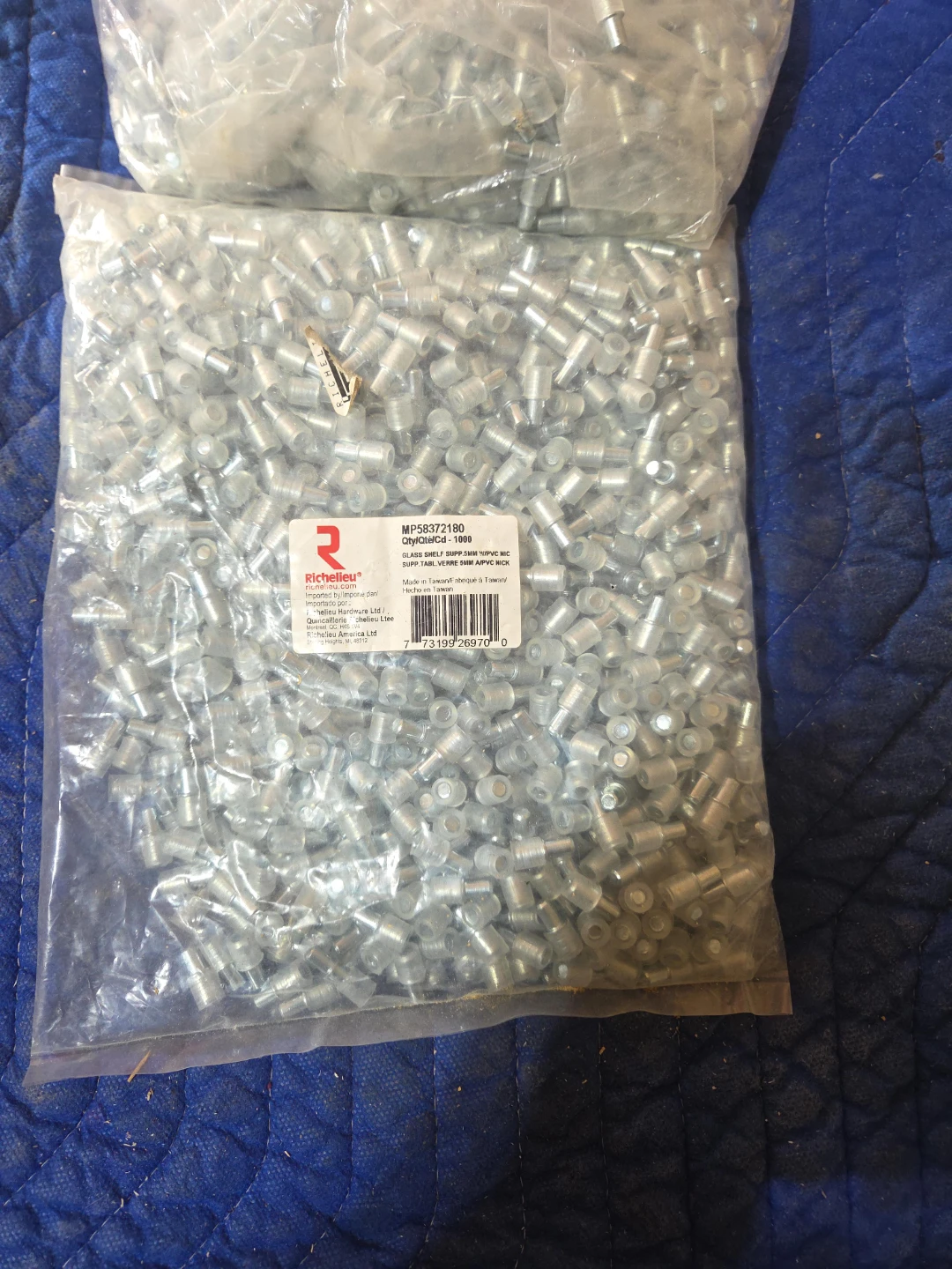 Richelieu 5mm Glass Shelf Supports (1000 Pack)