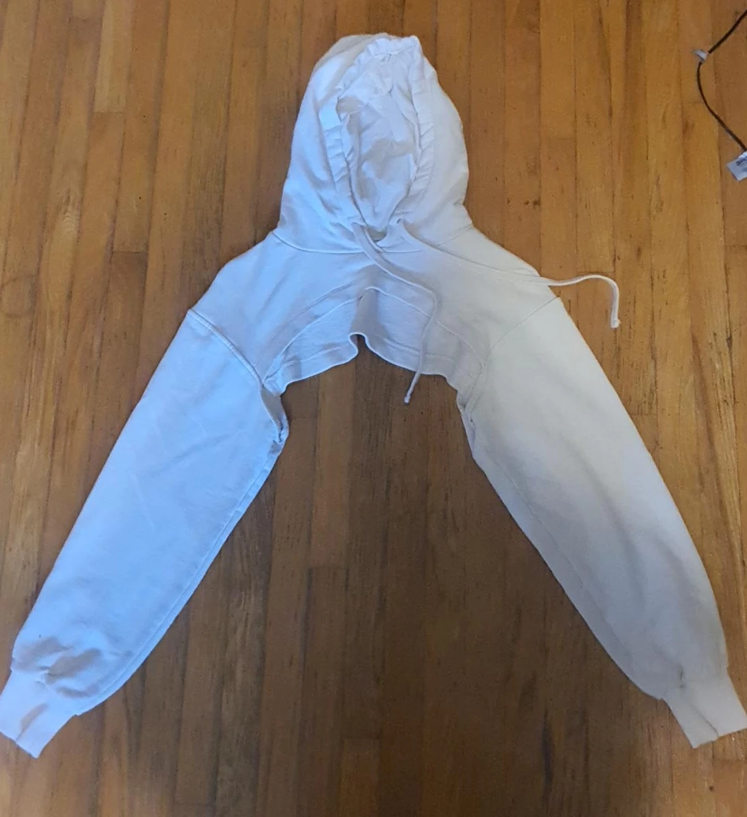 Zara Butter Yellow Cropped Hoodie